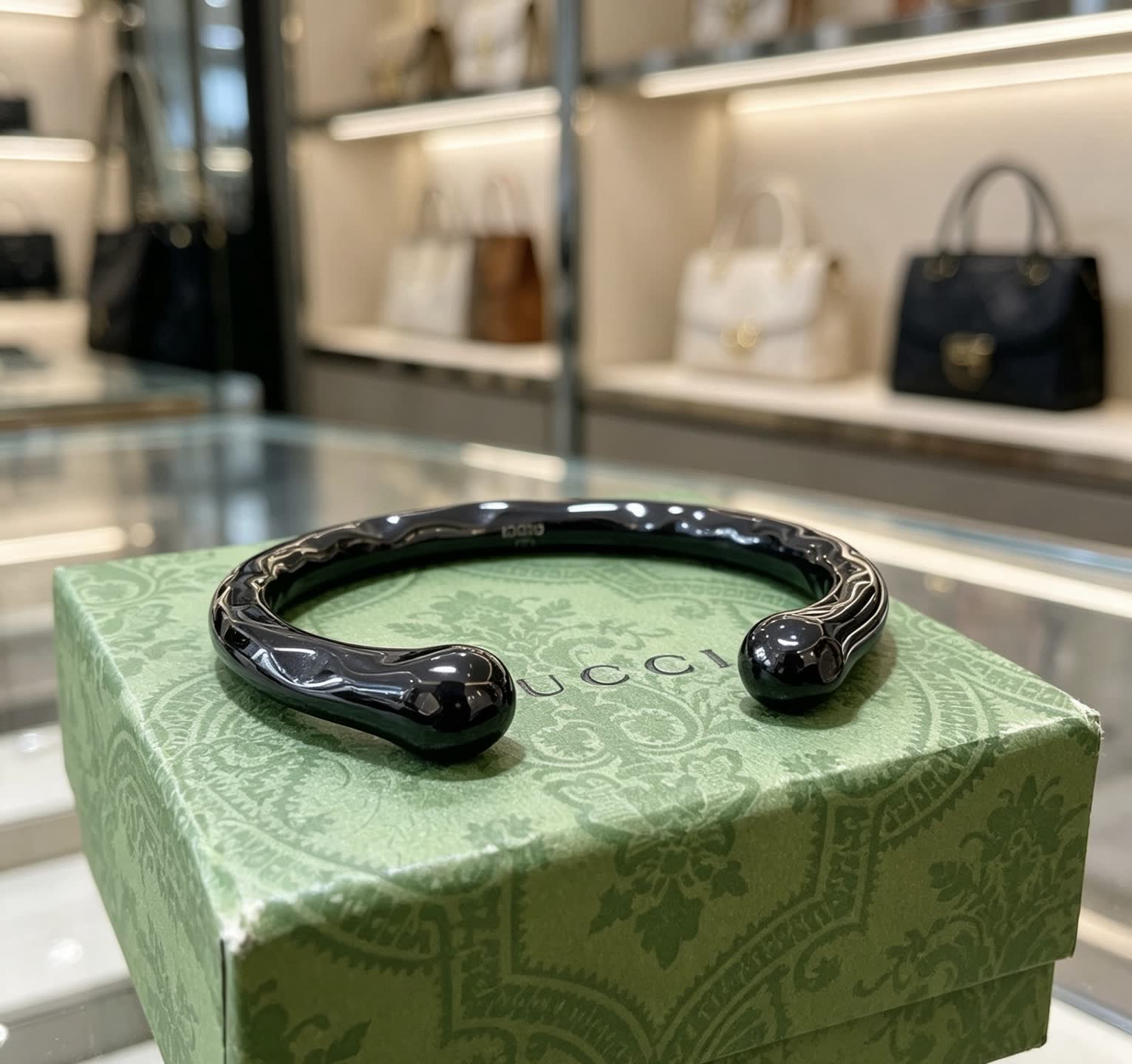 Chanel Black Cuff Bracelet