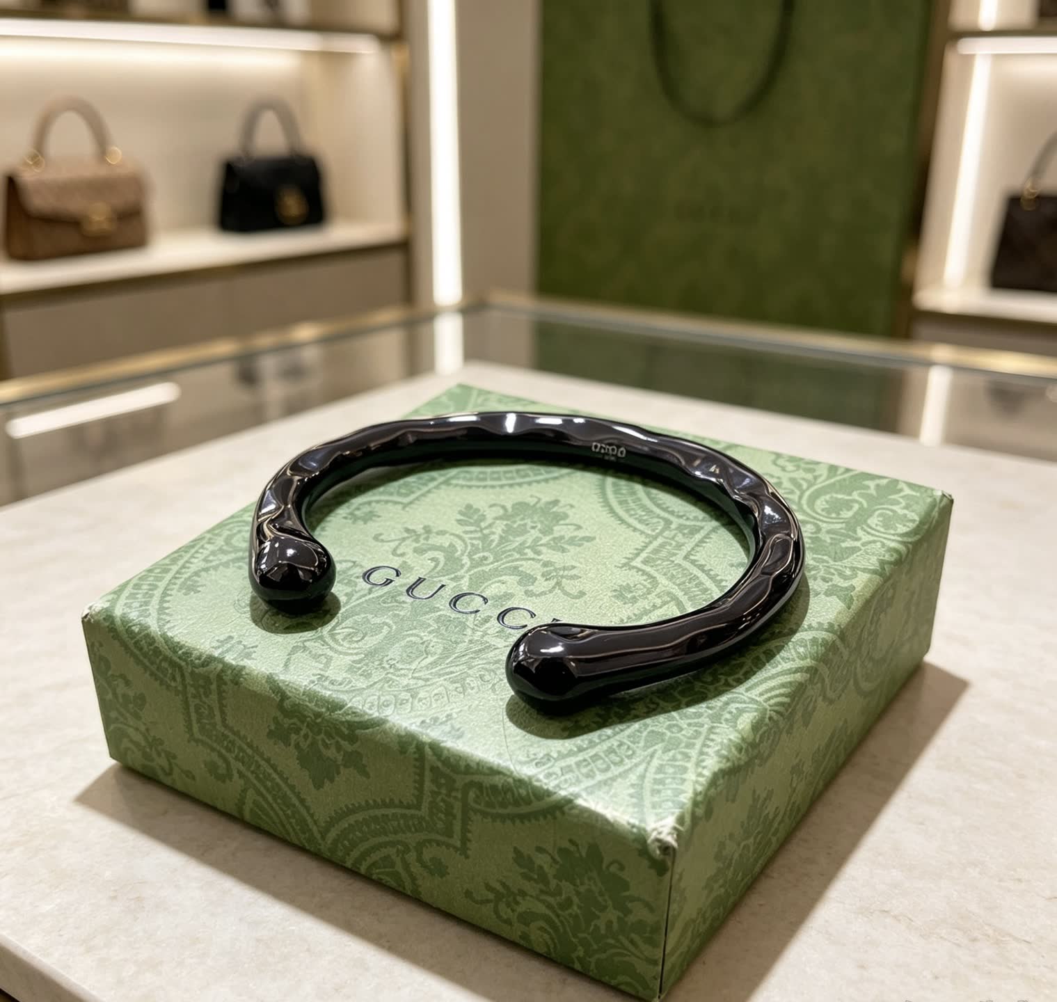 Chanel Black Cuff Bracelet