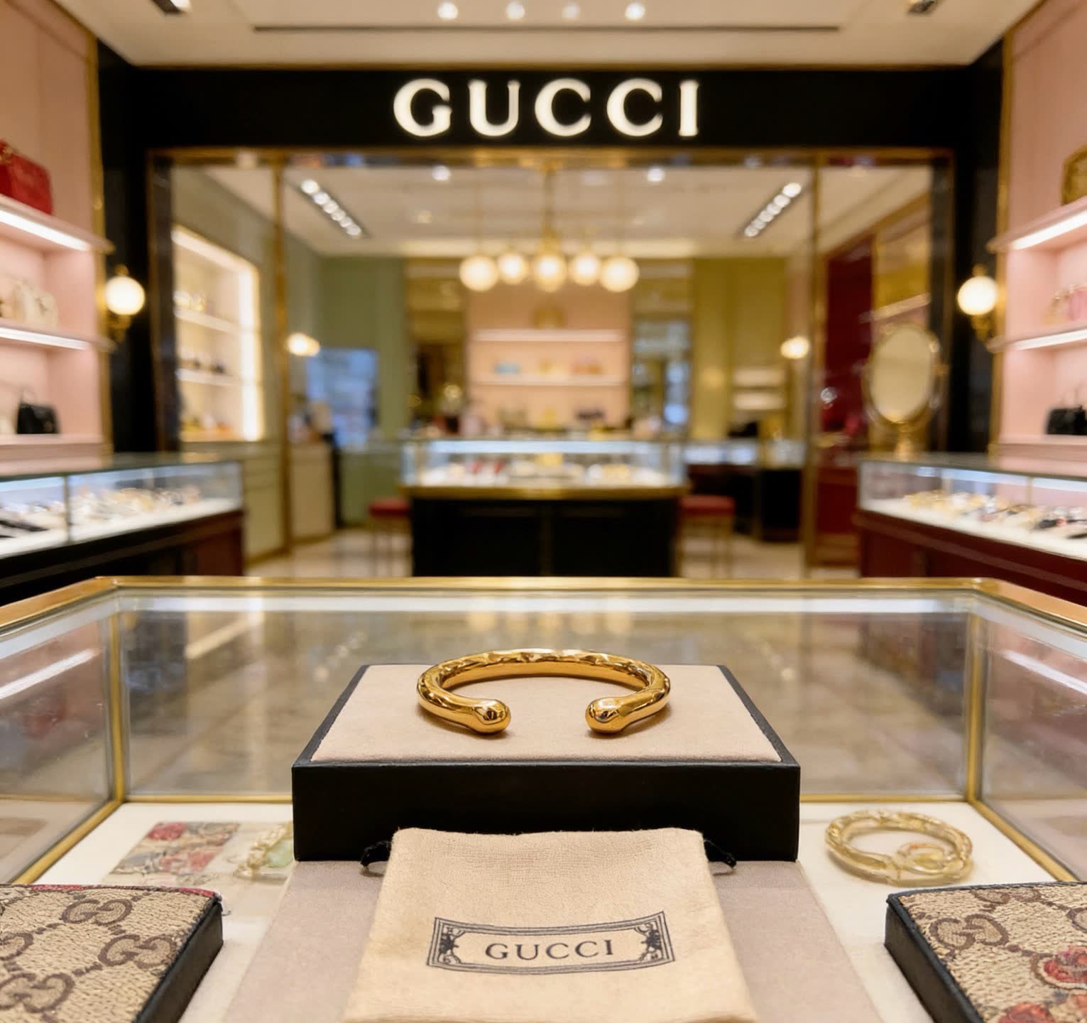 Gucci Gold Tone Snake Bracelet Gucci Gold Tone Snake Bracelet
