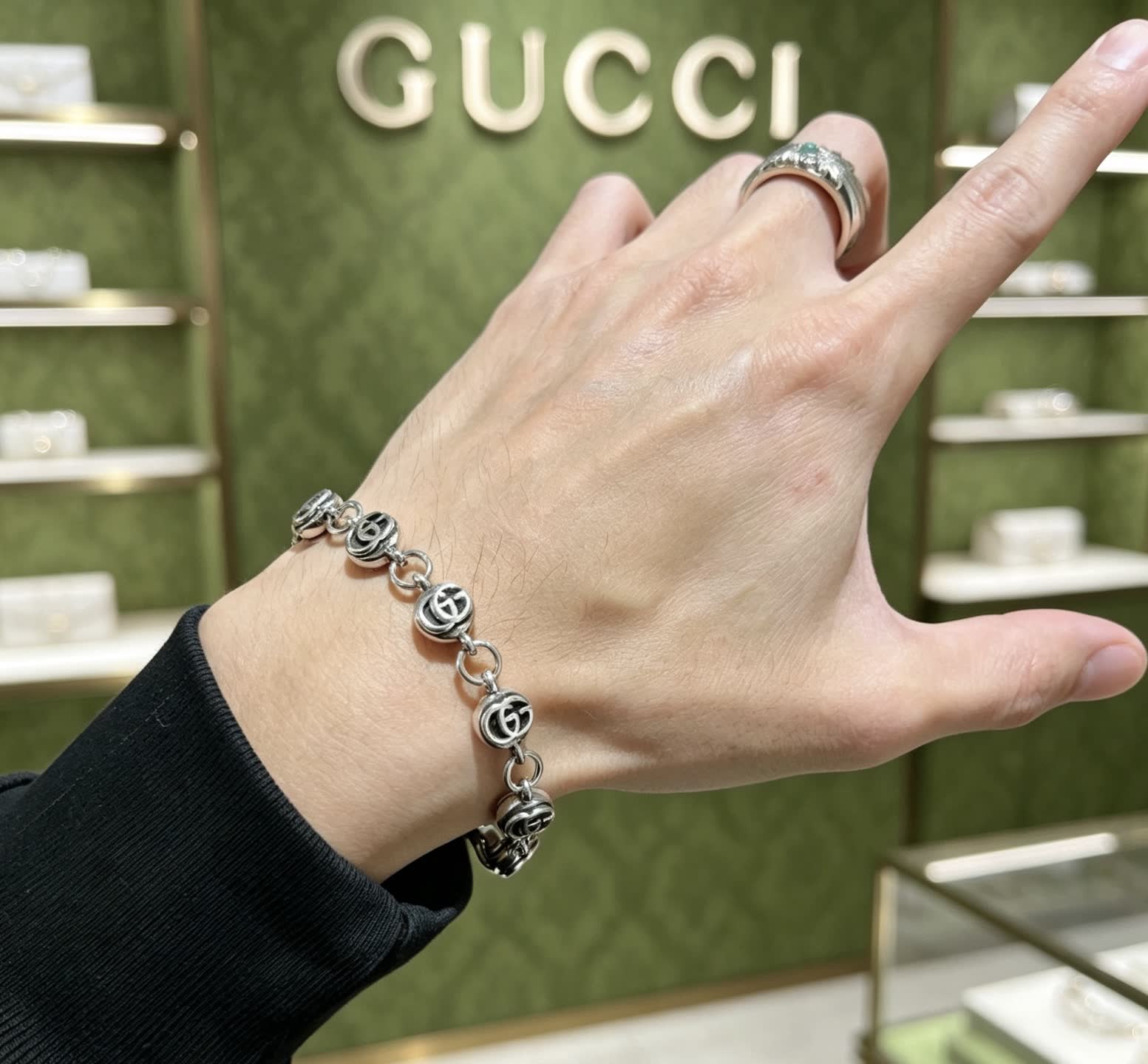 Gucci Silver Logo Bracelet