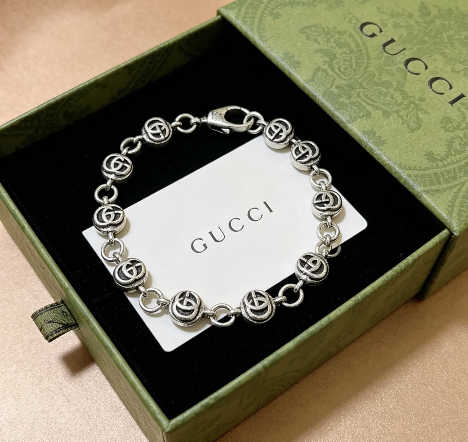 Gucci Silver Logo Bracelet