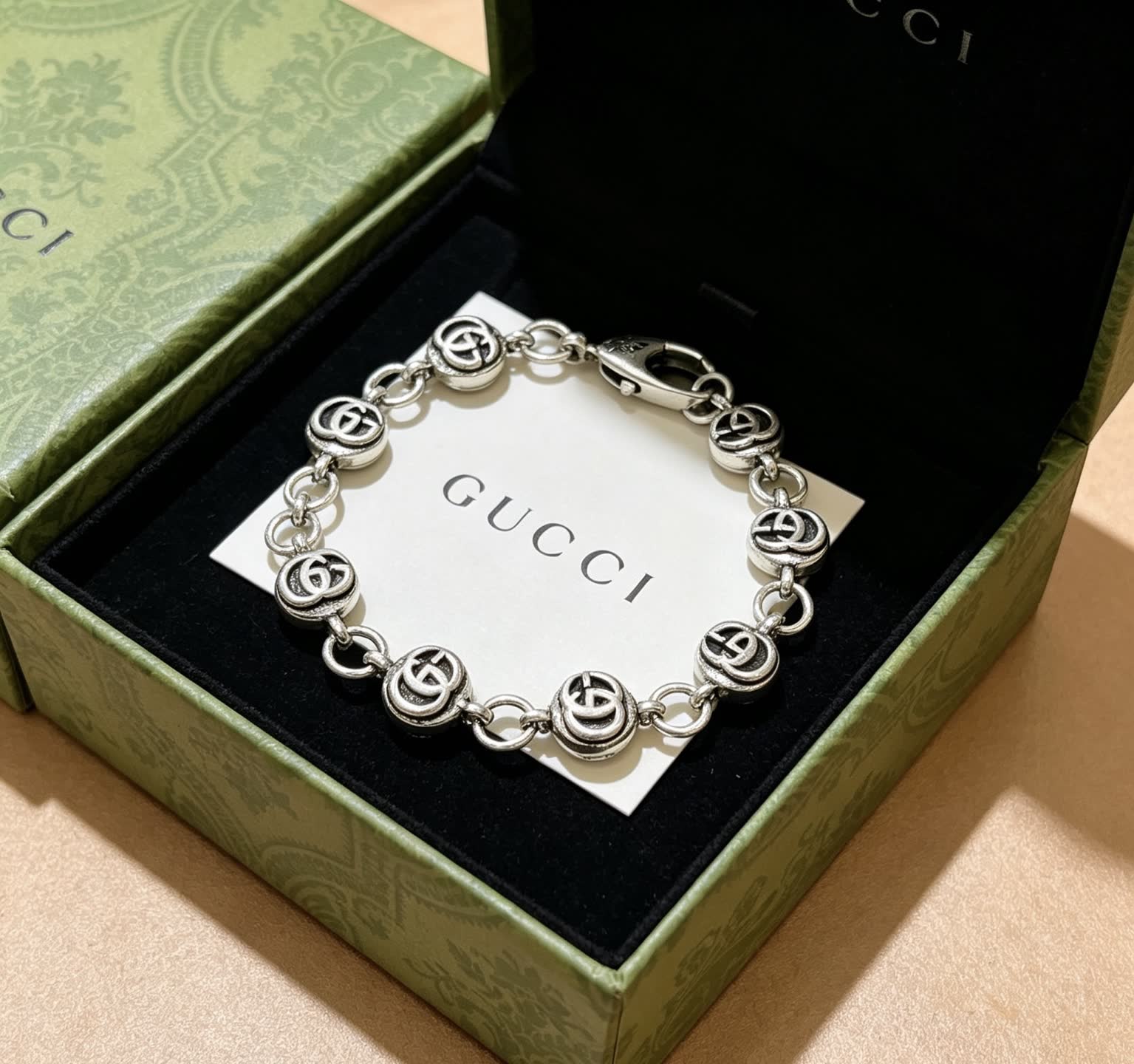 Gucci Silver Logo Bracelet
