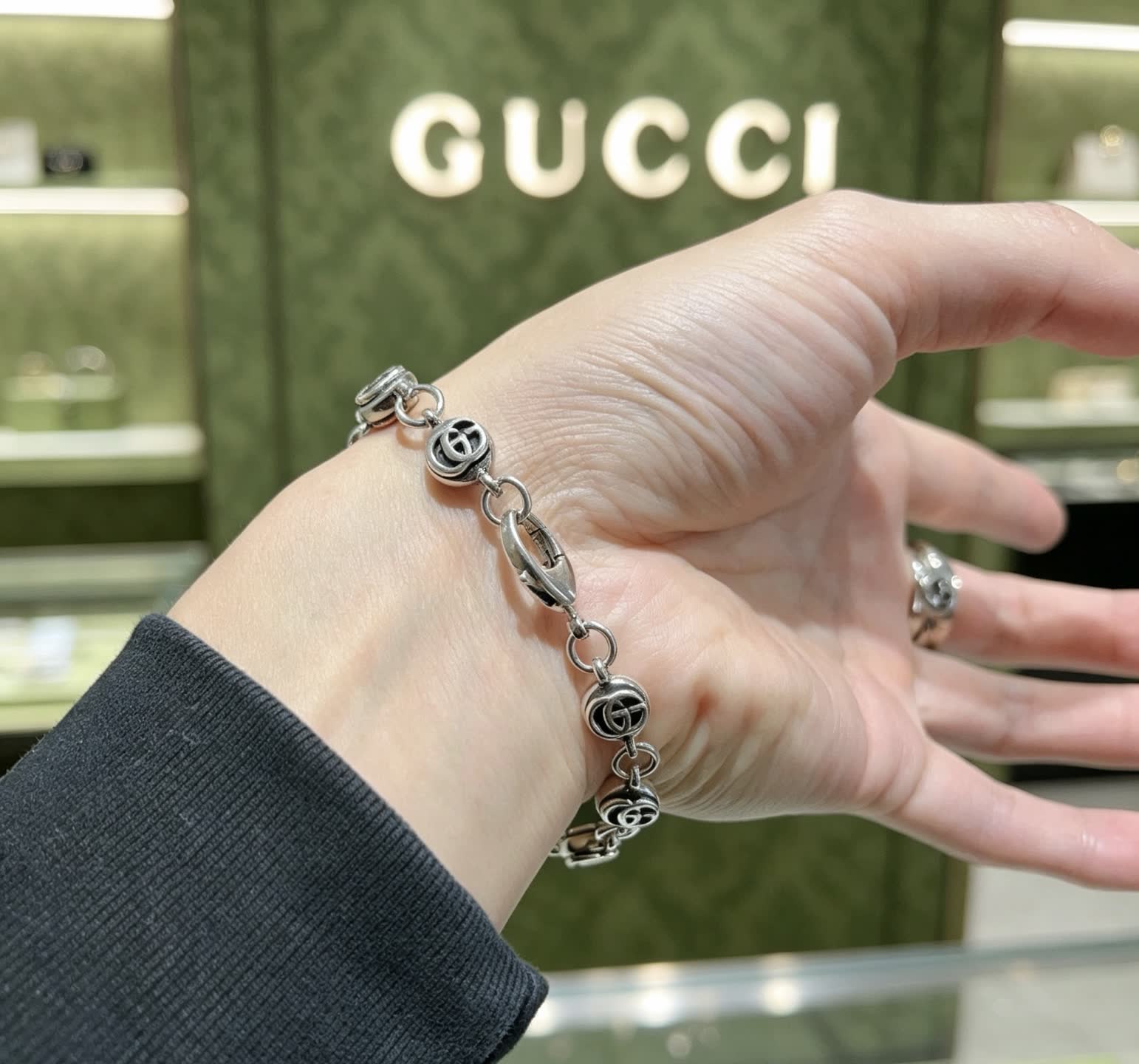 Gucci Silver Logo Bracelet