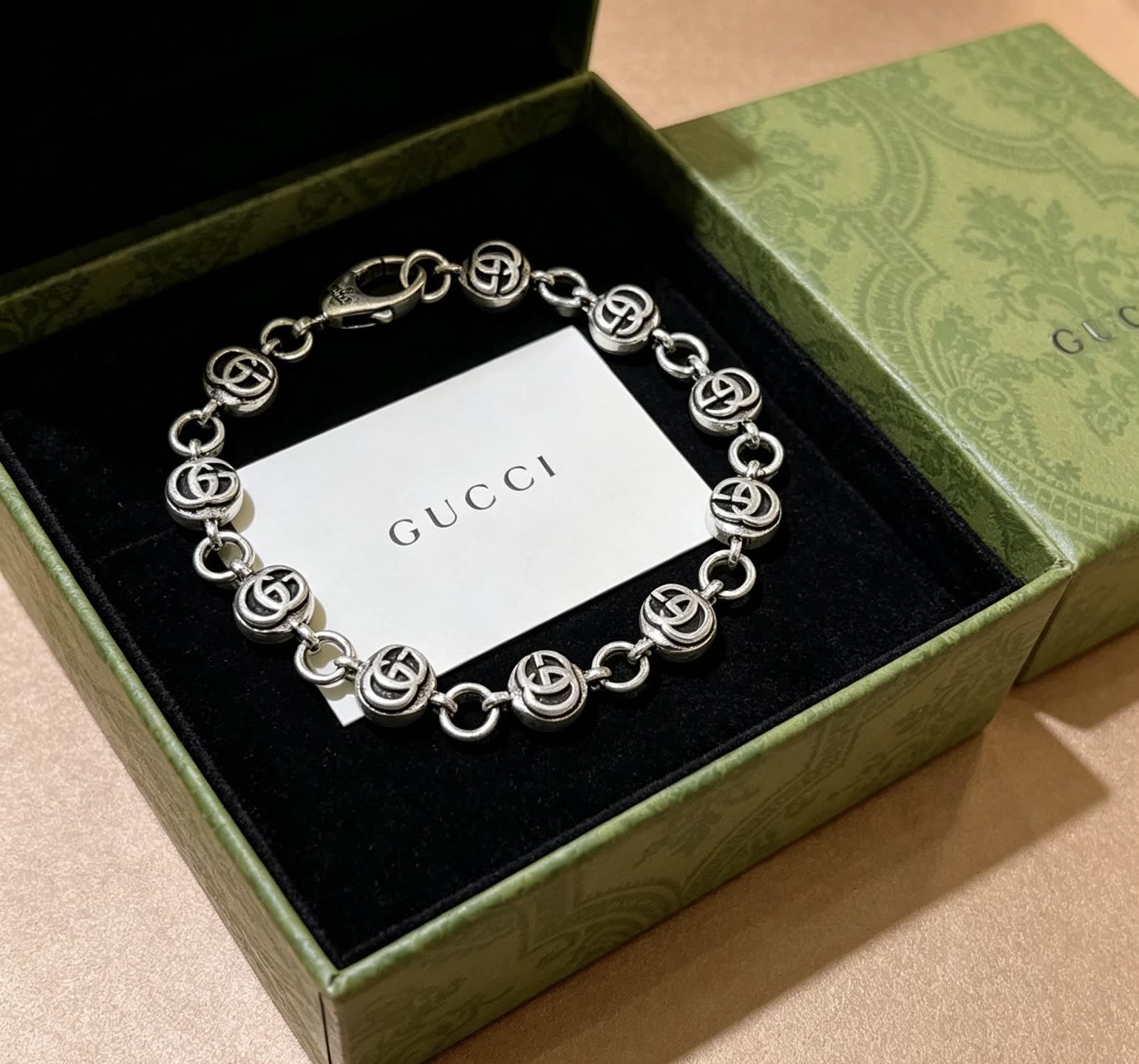 Gucci Silver Logo Bracelet