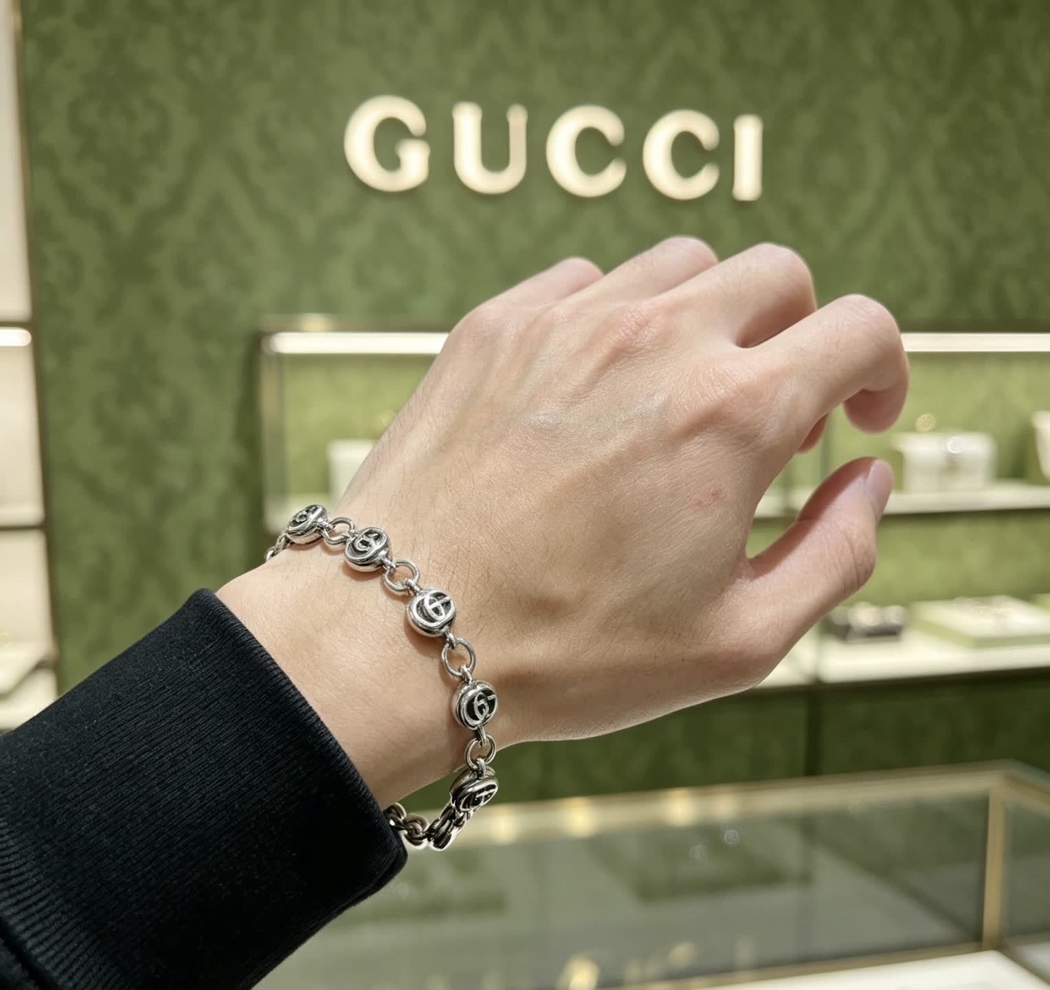 Gucci Silver Logo Bracelet