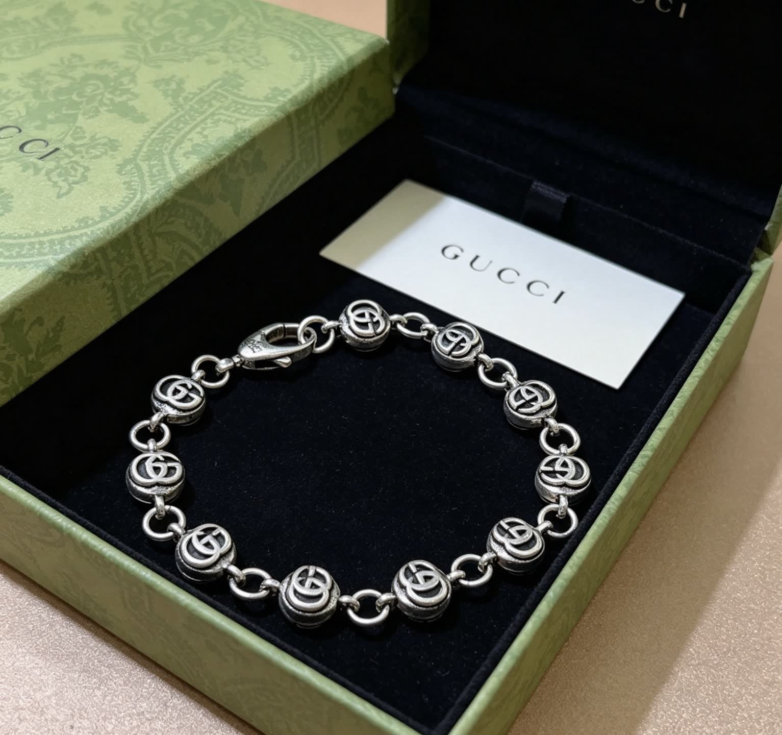 Gucci Silver Logo Bracelet