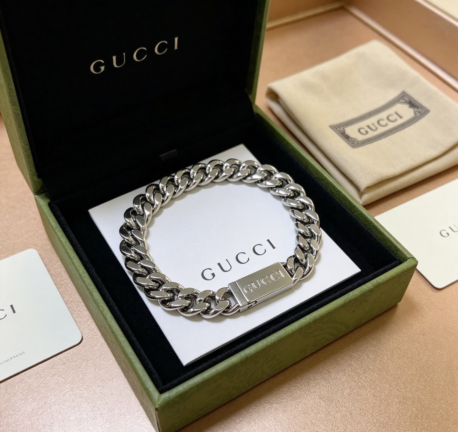 Gucci Silver Chain Bracelet Gucci Silver Chain Bracelet