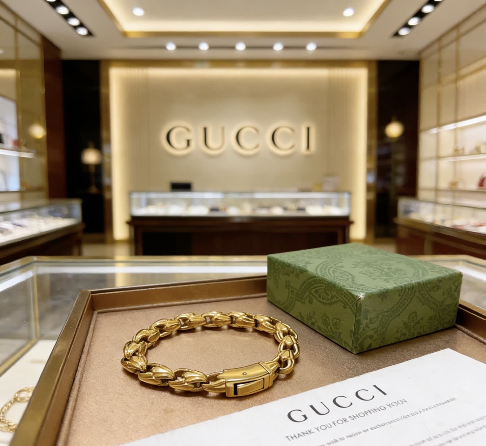 Gucci Gold Chain Bracelet