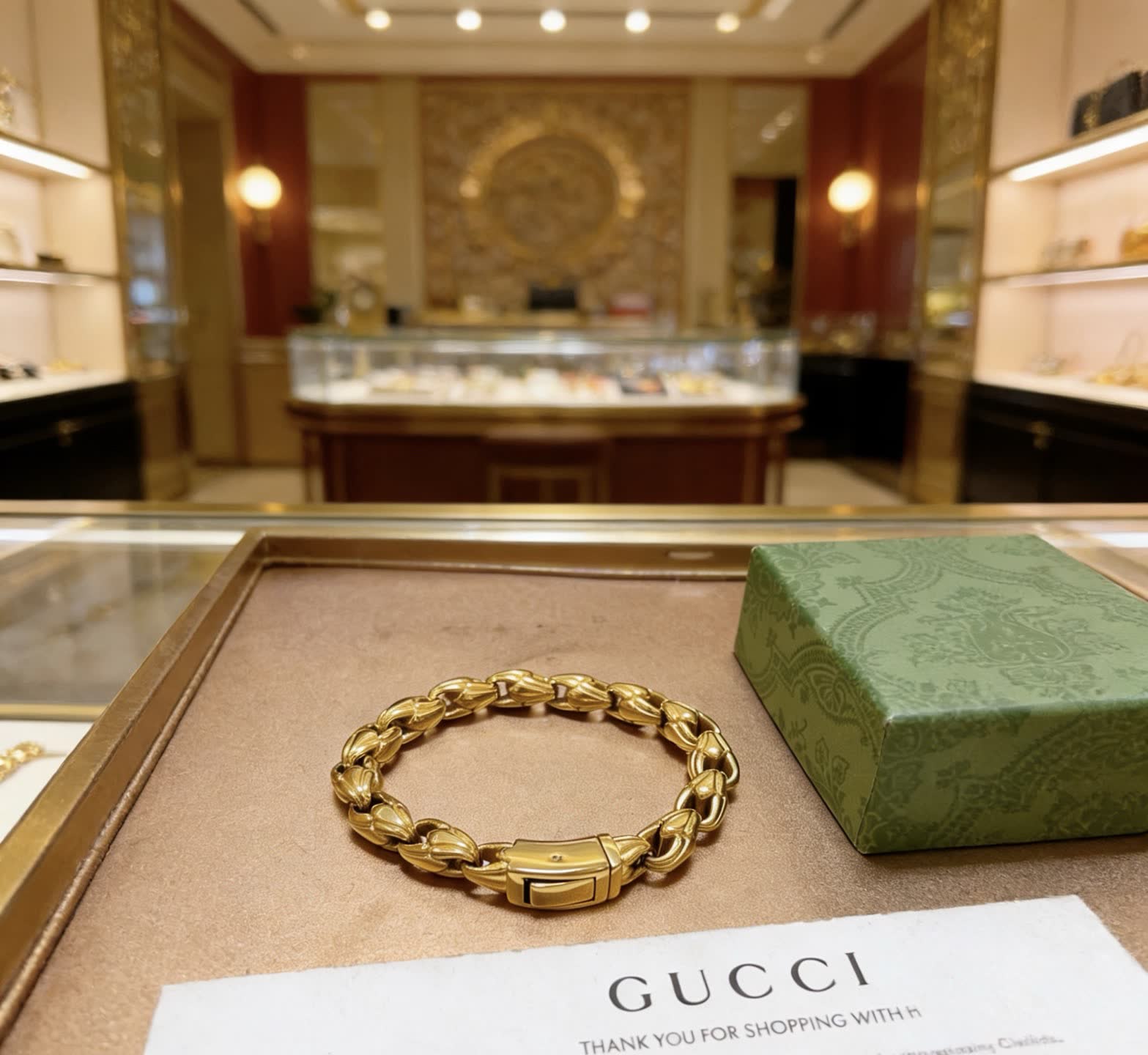 Gucci Gold Chain Bracelet