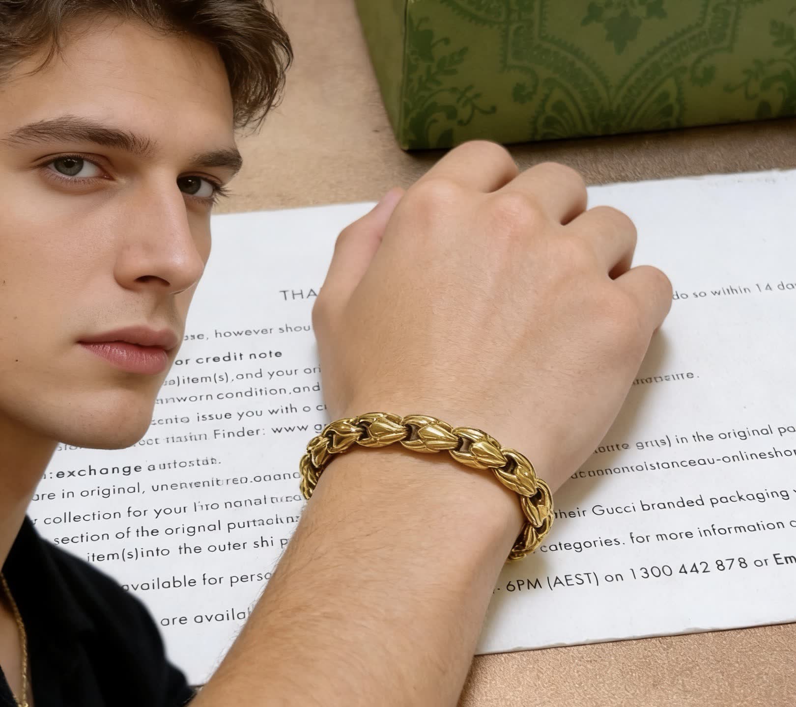Gucci Gold Chain Bracelet