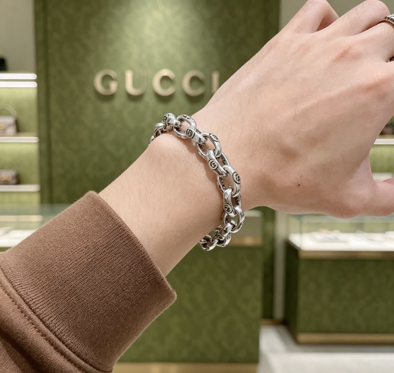 Gucci Silver Chain Bracelet