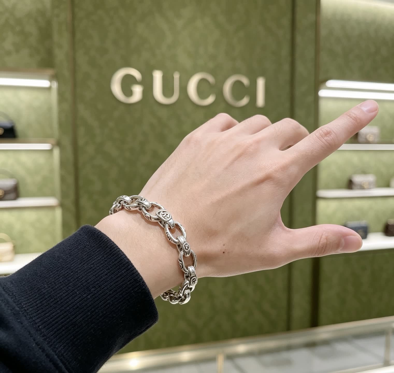 Gucci Silver Chain Bracelet