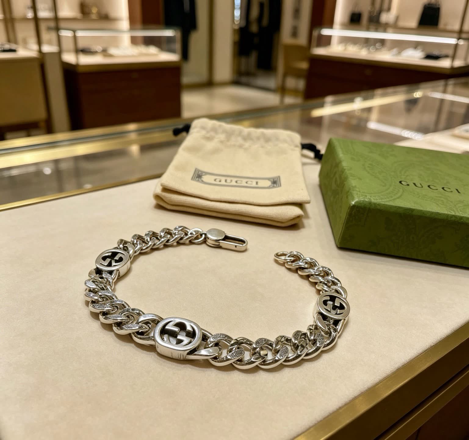 Gucci Silver Chain Bracelet Gucci Silver Chain Bracelet