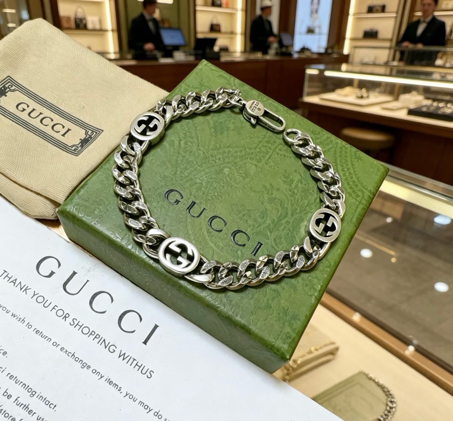 Gucci Silver Chain Bracelet