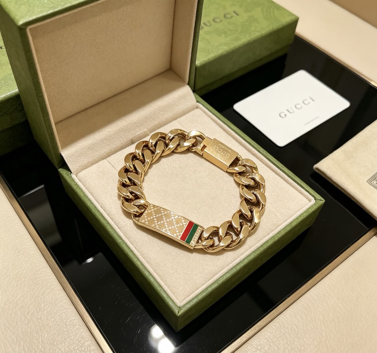 Gucci Gold-Plated Interlocking G Bracelet