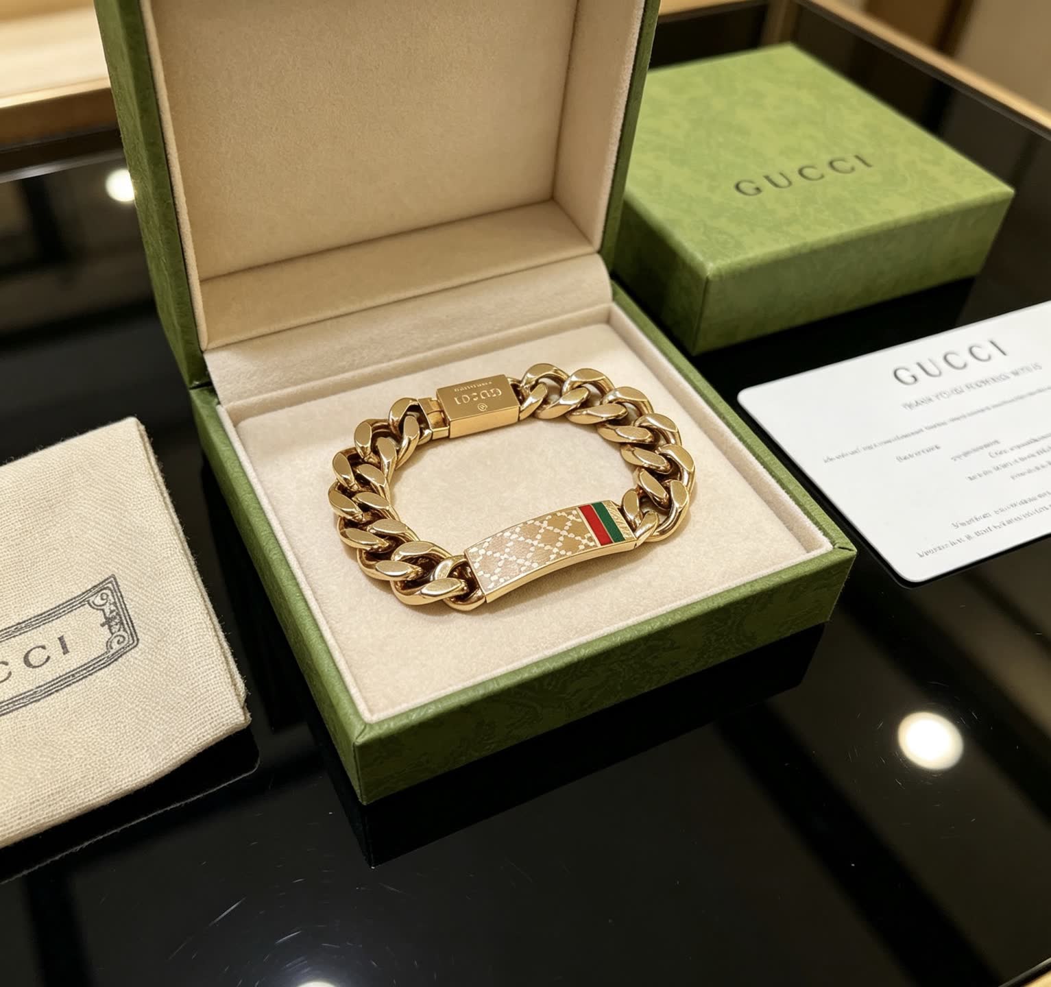 Gucci Gold-Plated Interlocking G Bracelet