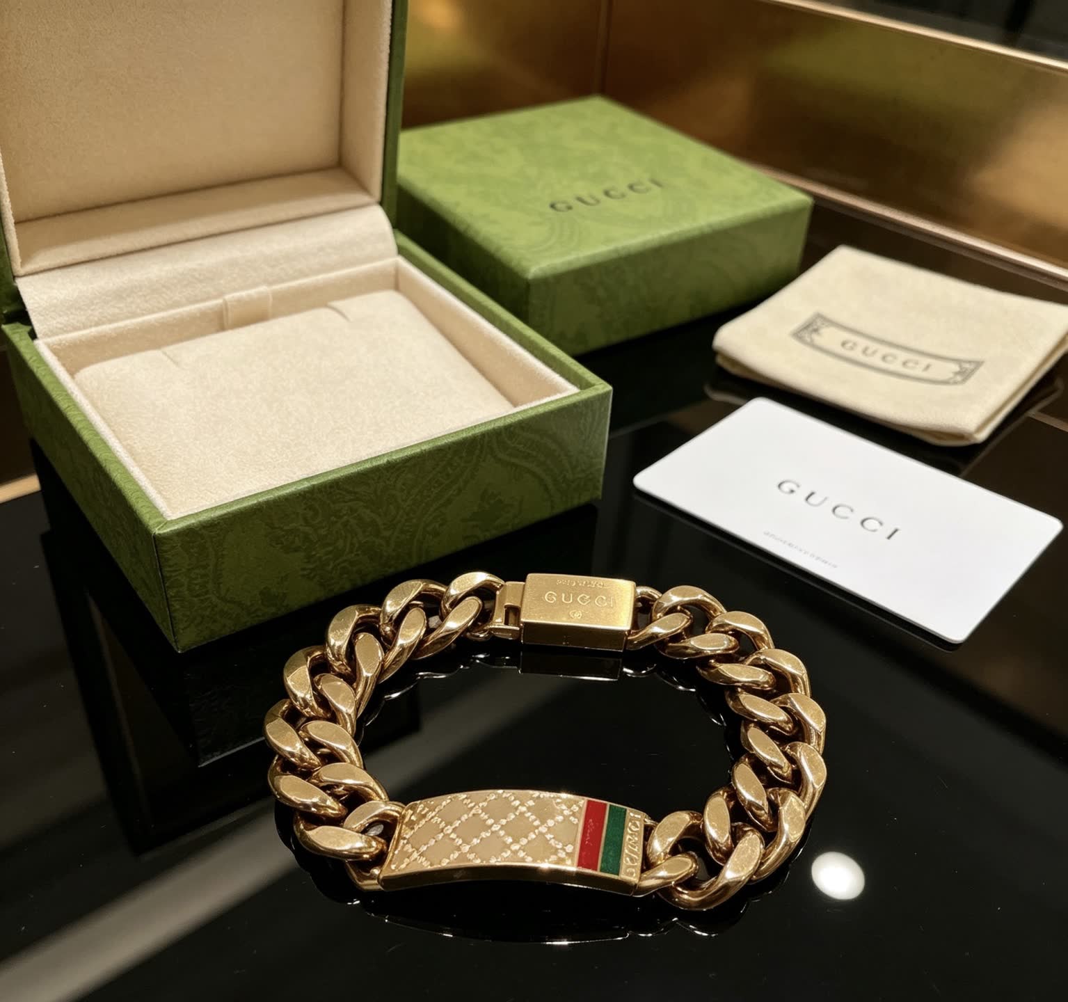 Gucci Gold-Plated Interlocking G Bracelet