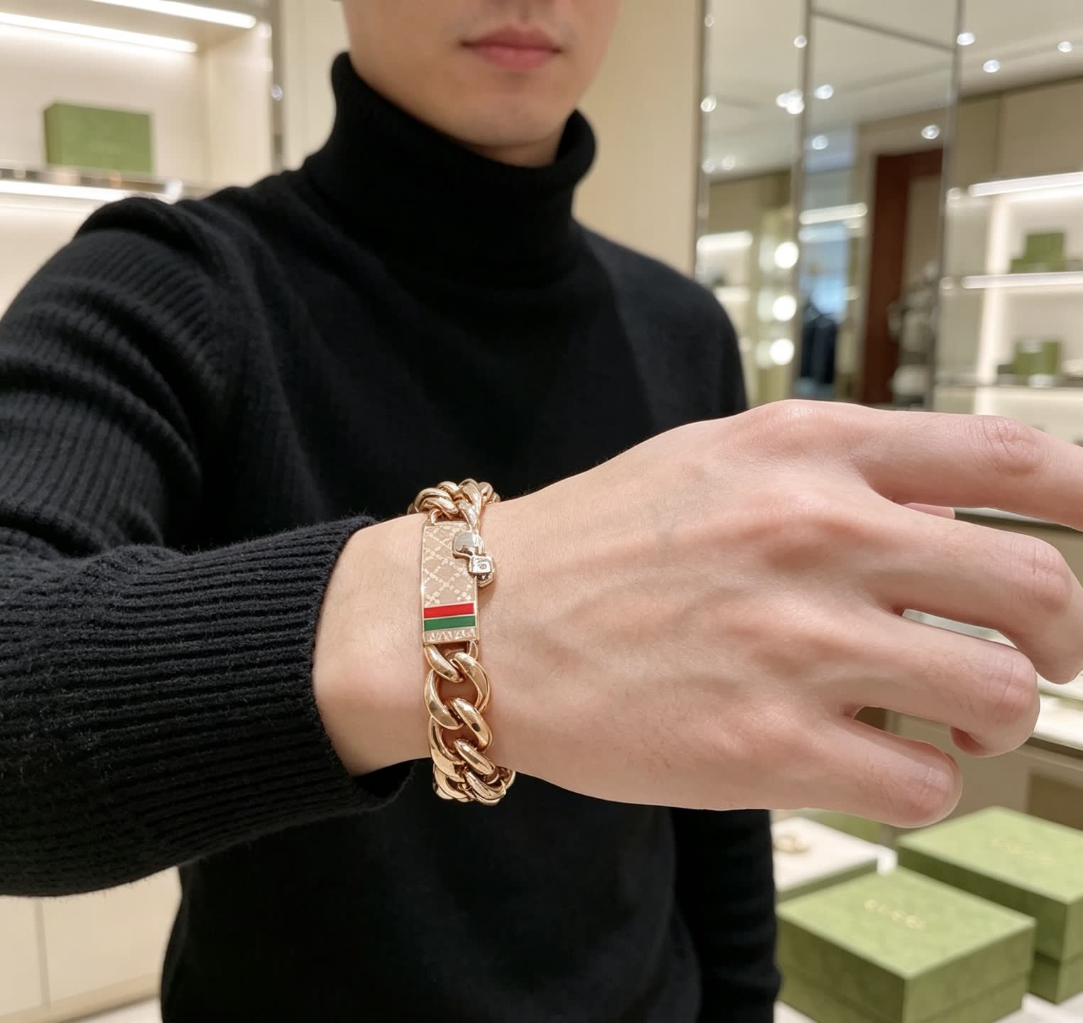 Gucci Gold-Plated Interlocking G Bracelet