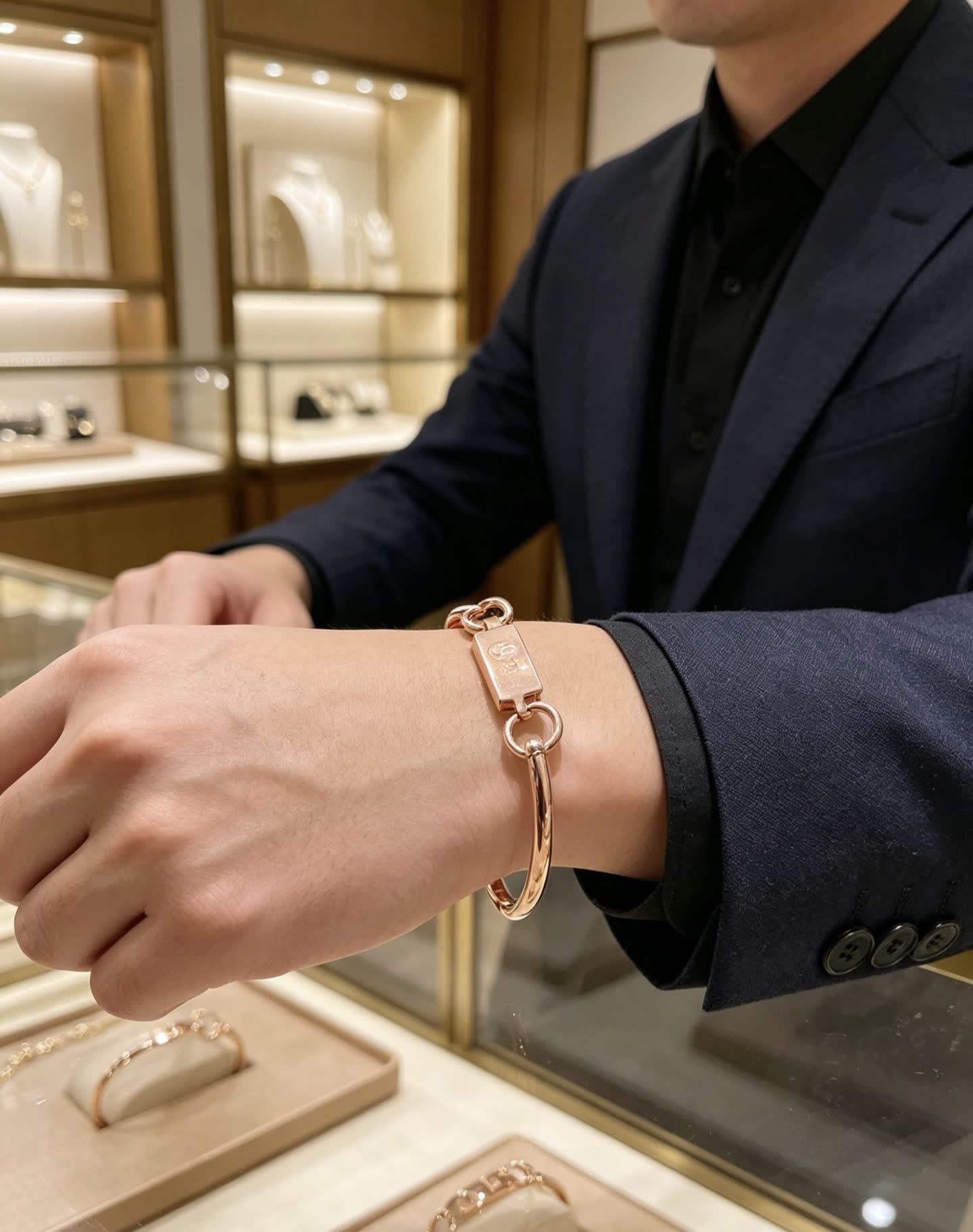 Gucci Rose Gold Link Bracelet