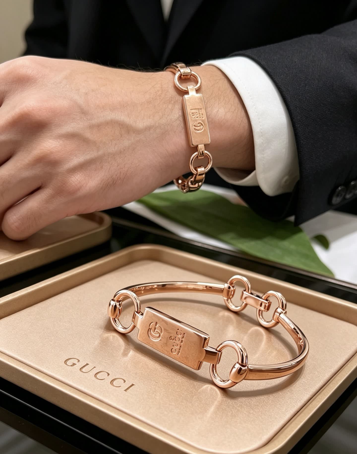 Gucci Rose Gold Link Bracelet