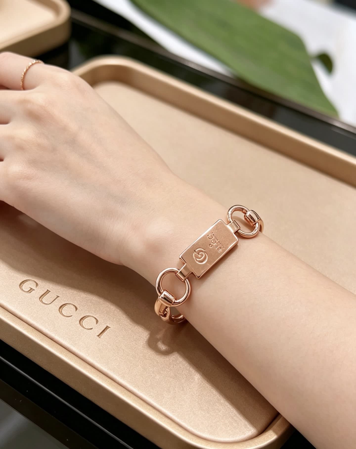 Gucci Rose Gold Link Bracelet