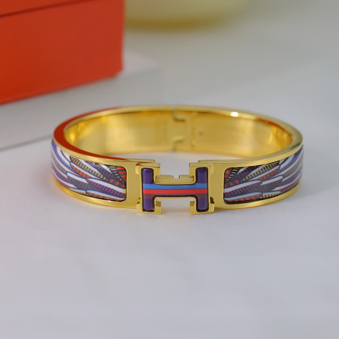 Hermes Hermès Enamel H Bracelet Hermes Hermès Enamel H Bracelet