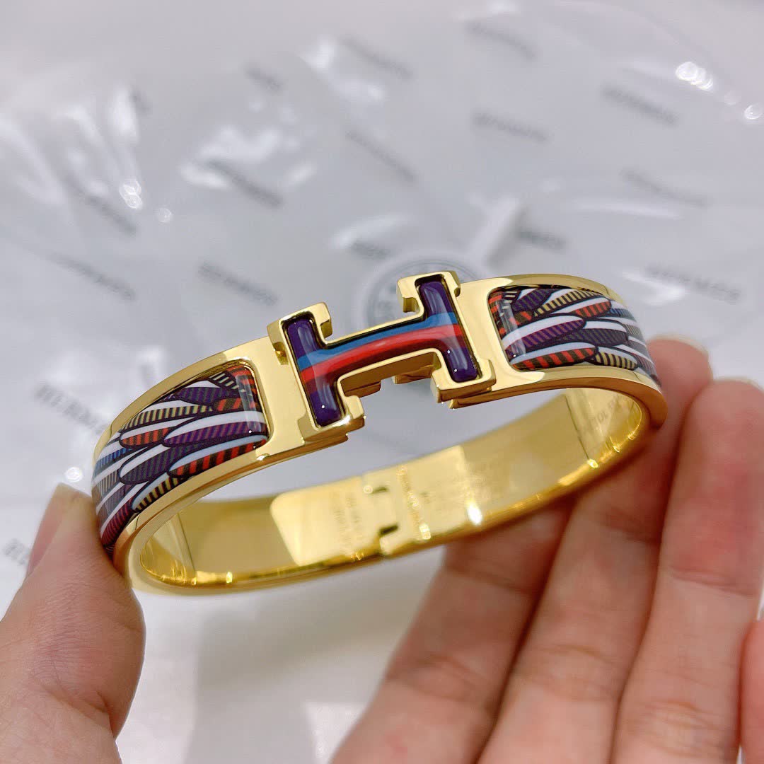Hermes Hermès Enamel H Bracelet
