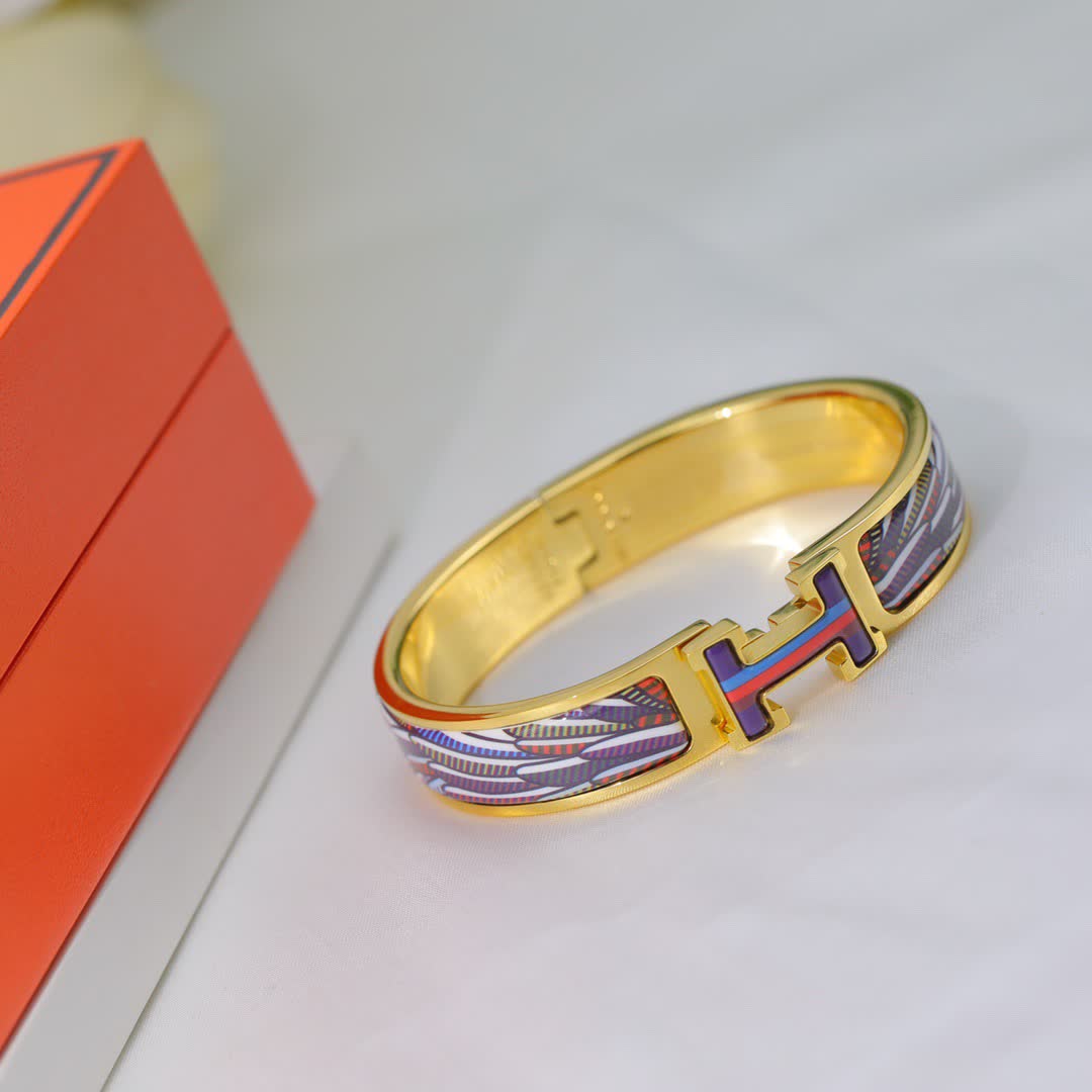 Hermes Hermès Enamel H Bracelet