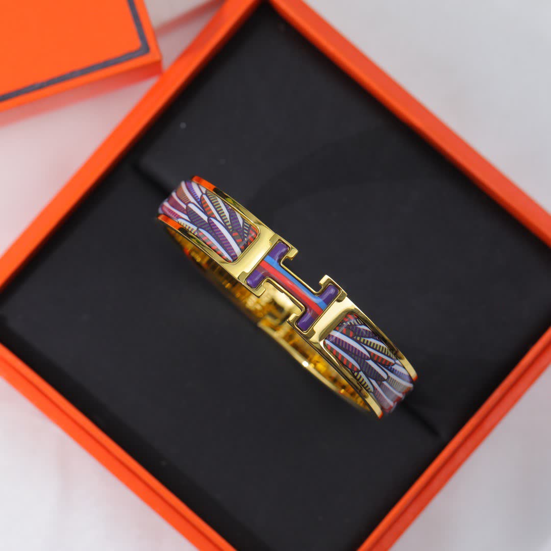Hermes Hermès Enamel H Bracelet
