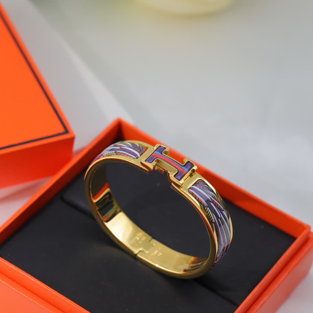 Hermes Hermès Enamel H Bracelet