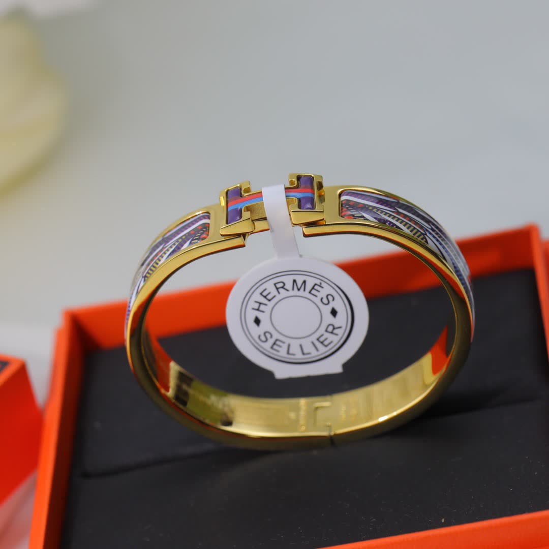Hermes Hermès Enamel H Bracelet
