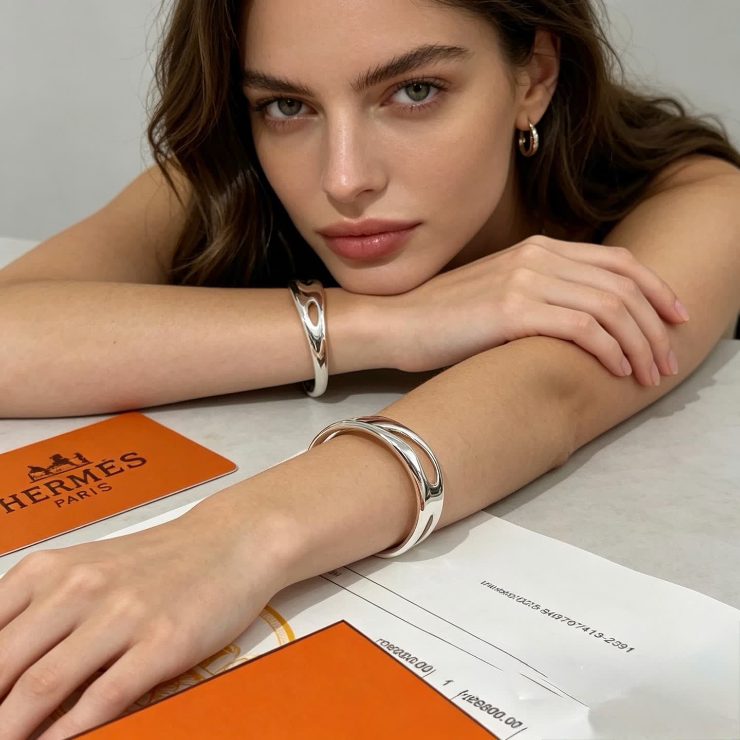 Hermes Hermès Silver Cuff Bracelet