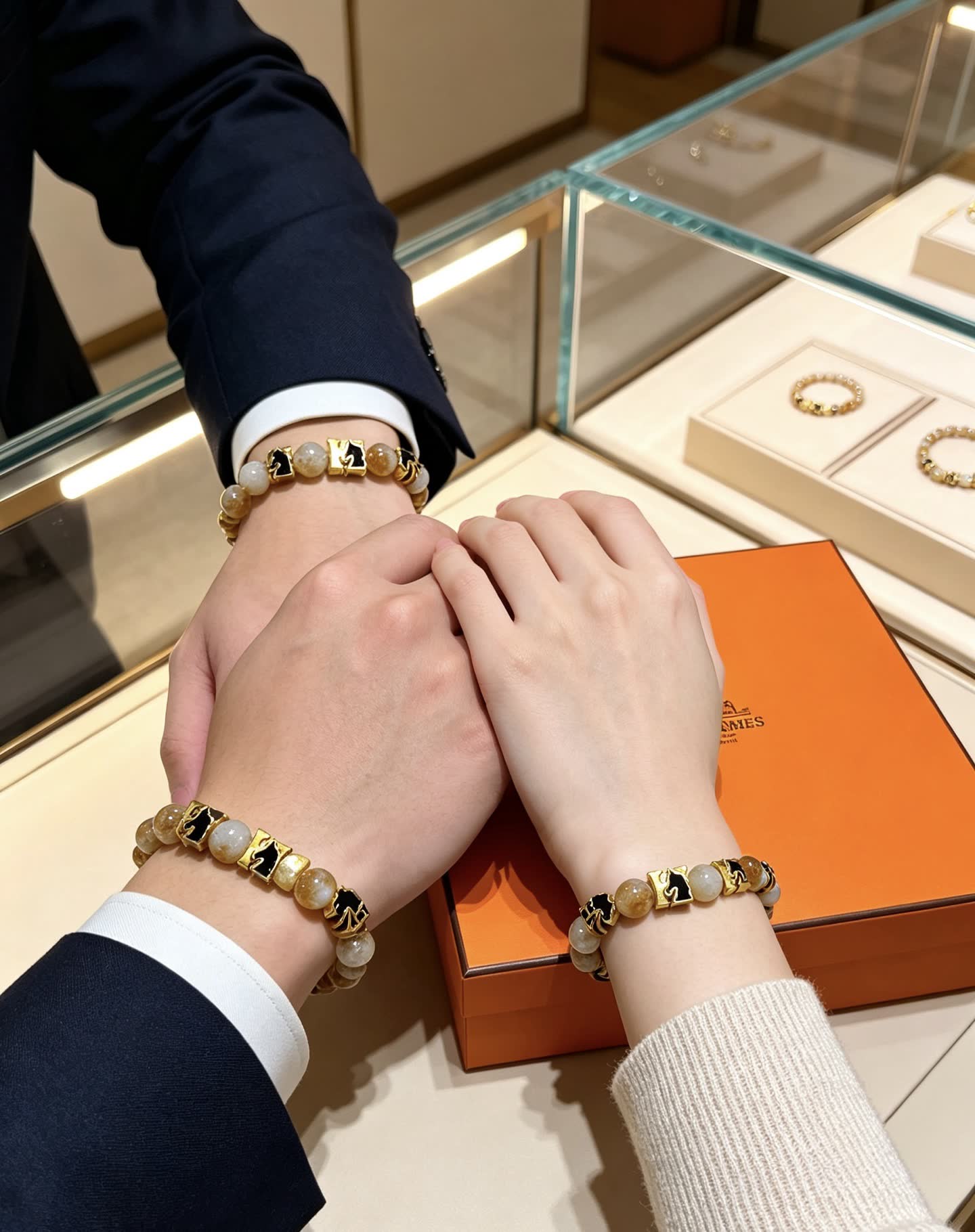 Hermes Hermès Bracelet with Gold and Black Accents