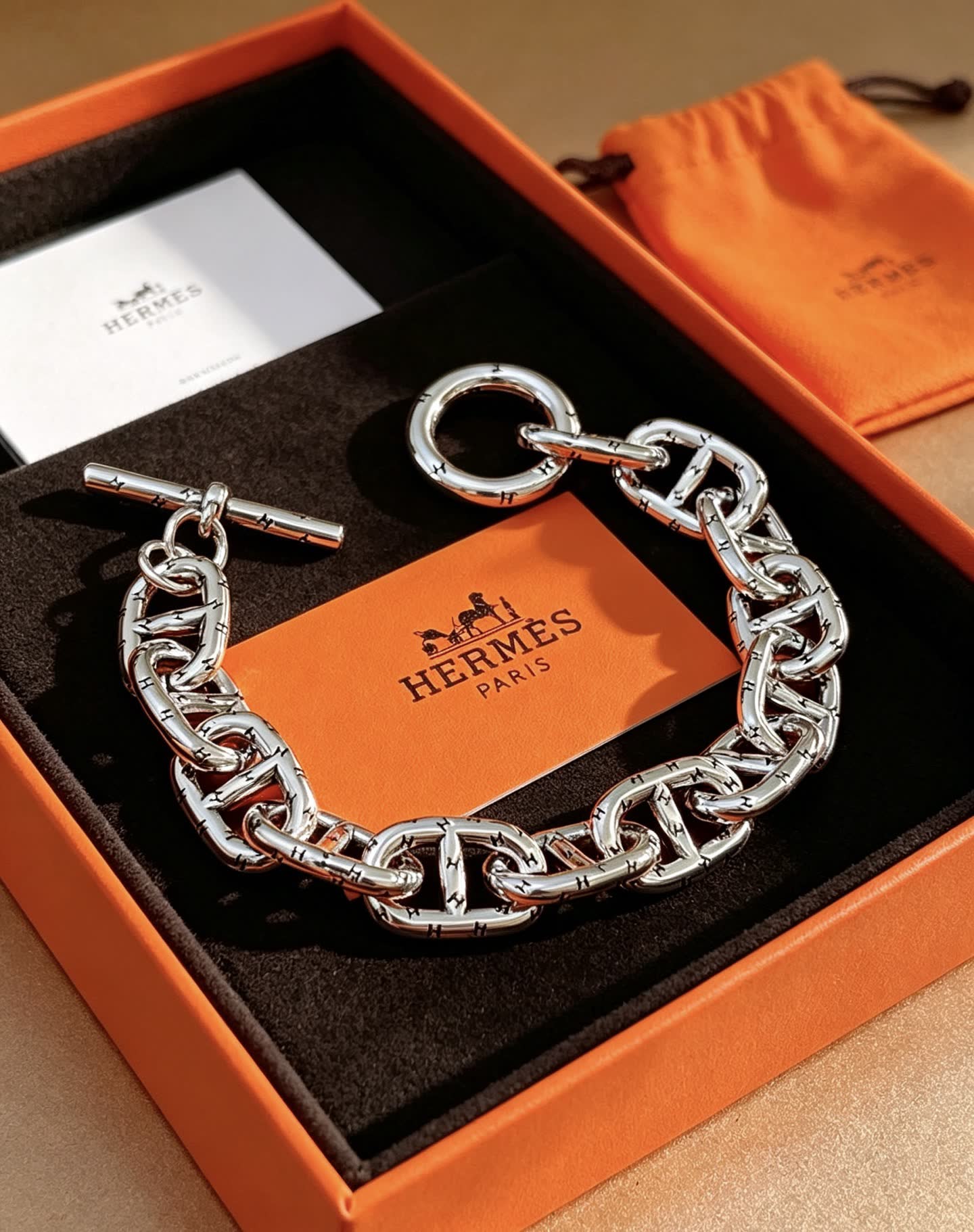 Hermes Hermès Paris Silver Bracelet Hermes Hermès Paris Silver Bracelet