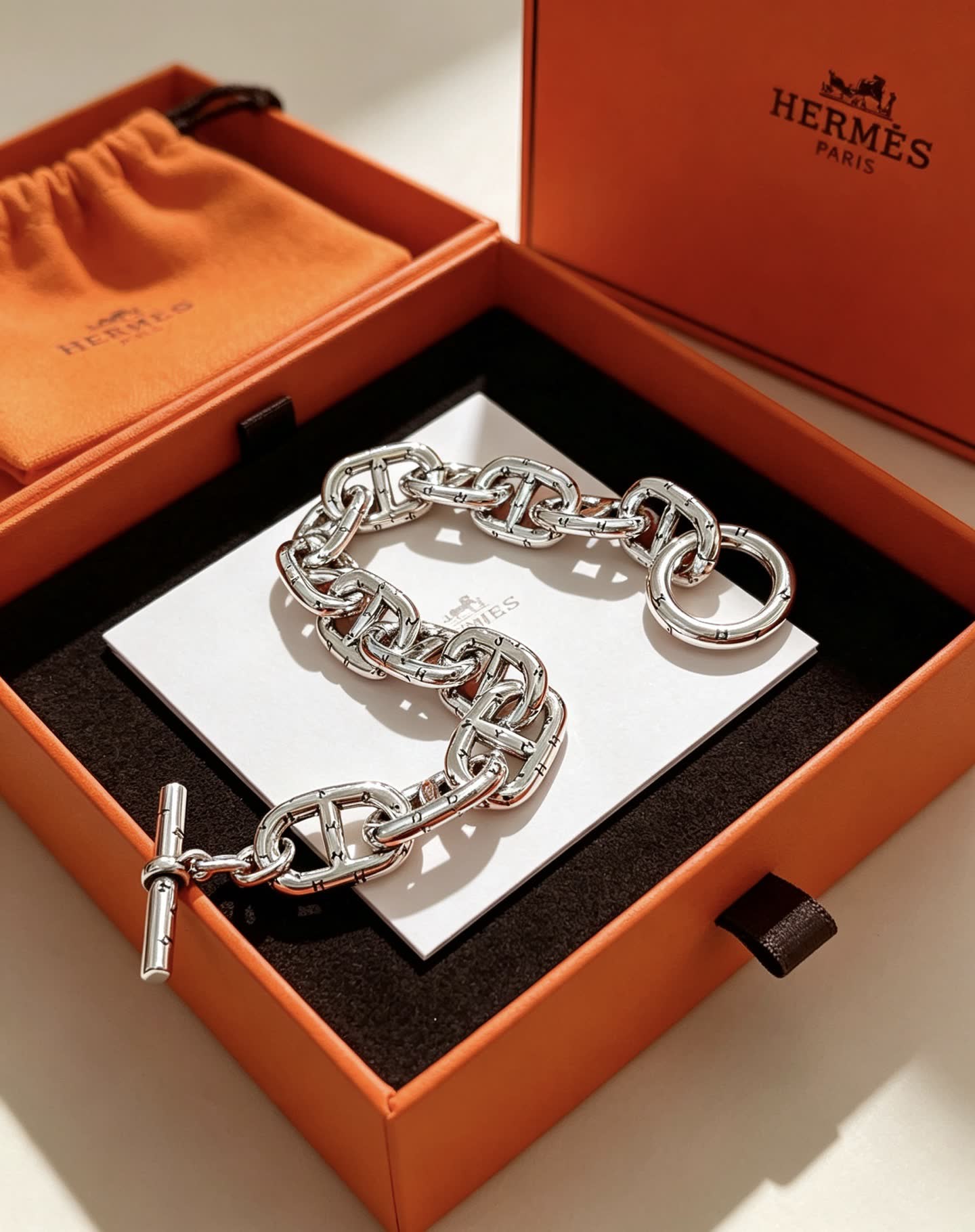 Hermes Hermès Paris Silver Bracelet