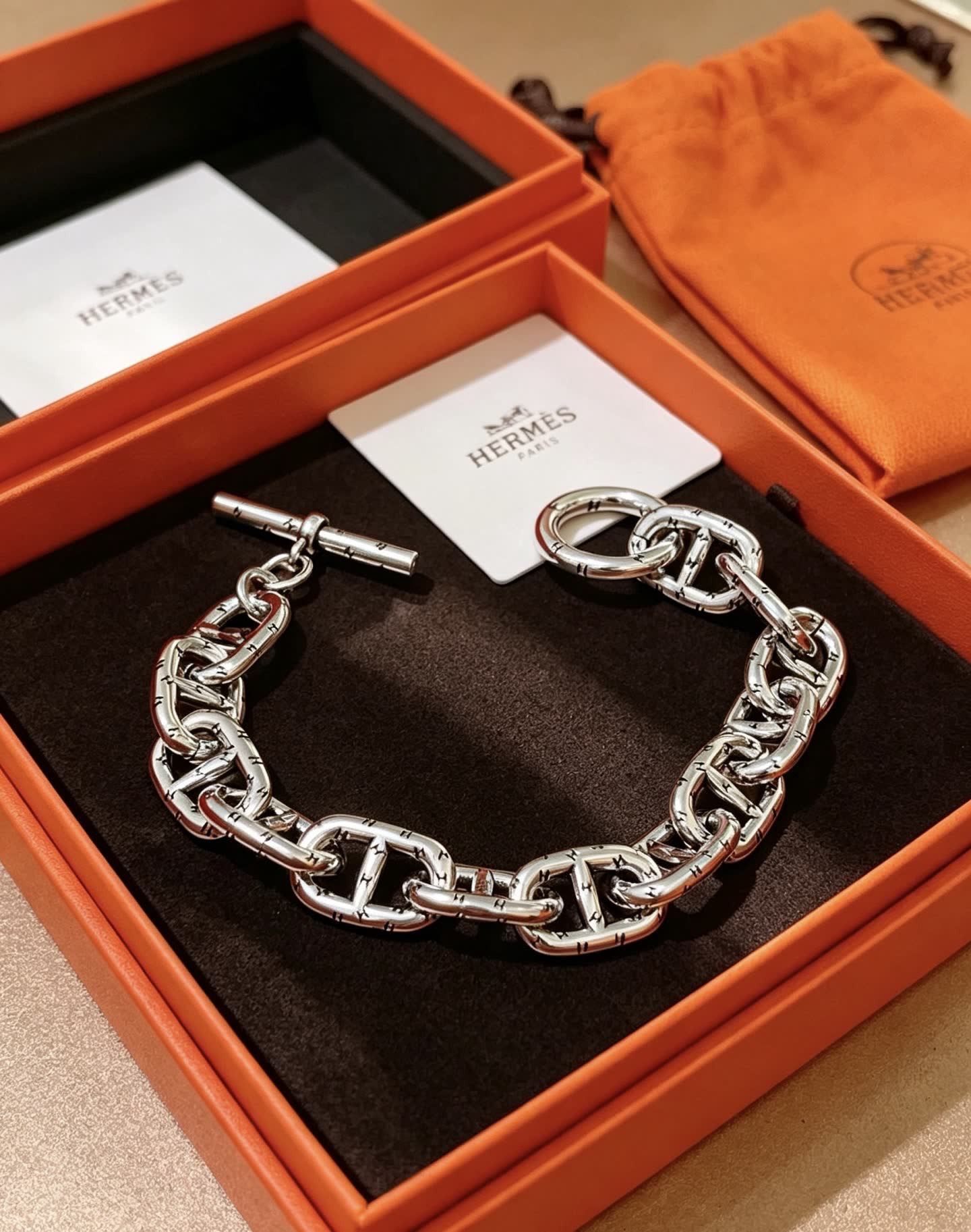 Hermes Hermès Paris Silver Bracelet
