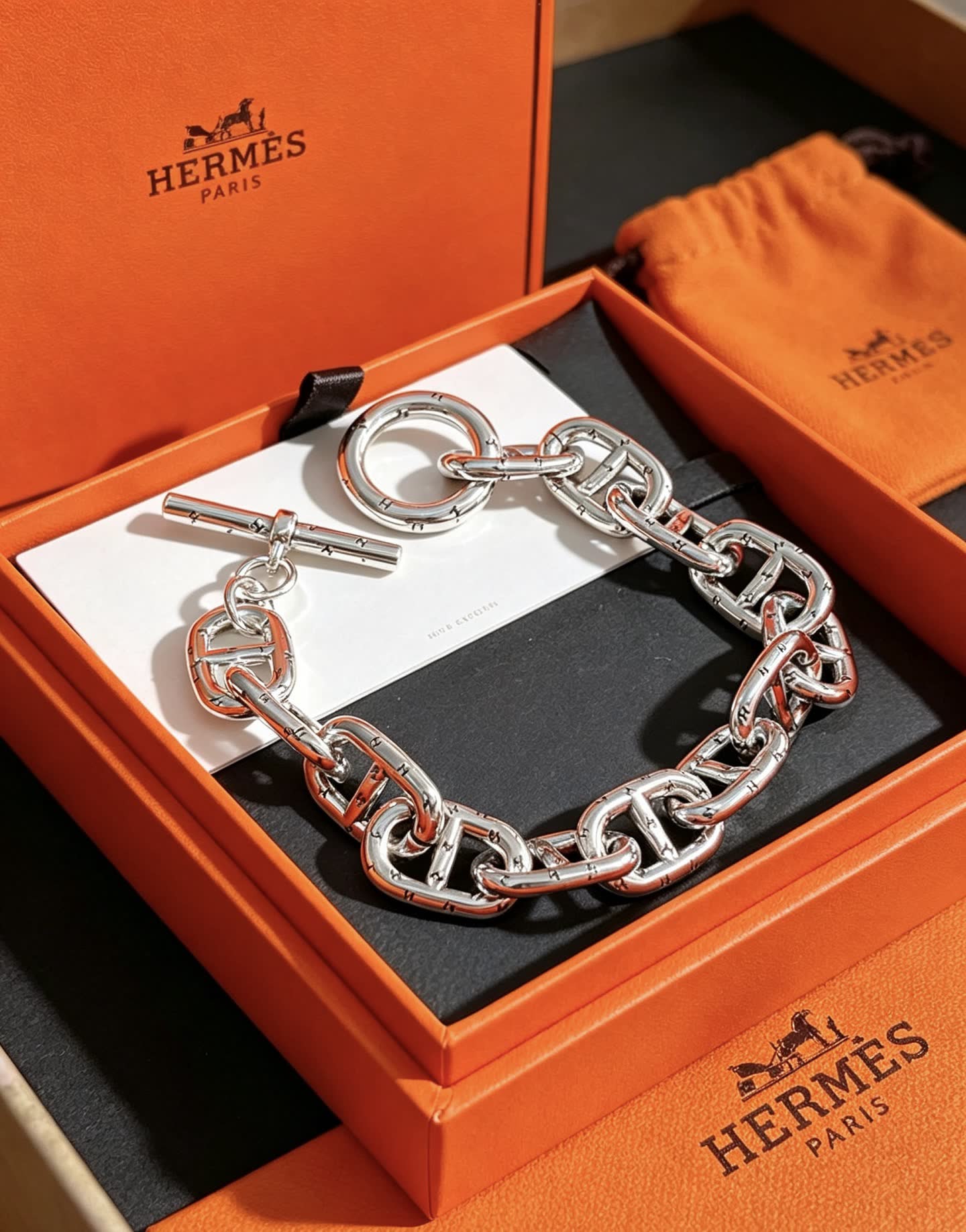 Hermes Hermès Paris Silver Bracelet