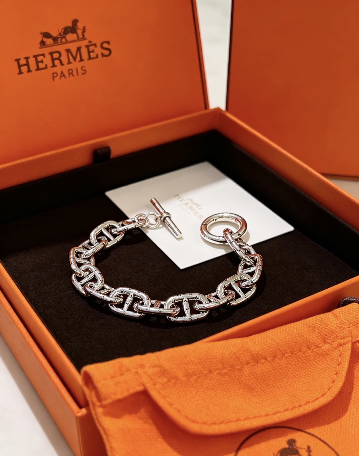 Hermes Hermès Paris Silver Bracelet