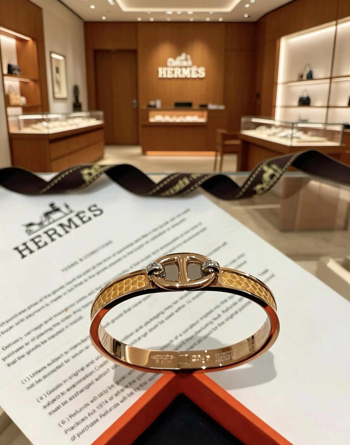 Hermes Hermès Gold Plated Bracelet Hermes Hermès Gold Plated Bracelet