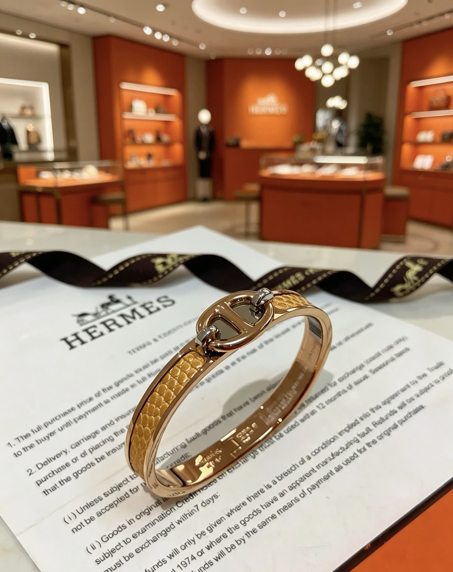 Hermes Hermès Gold Plated Bracelet