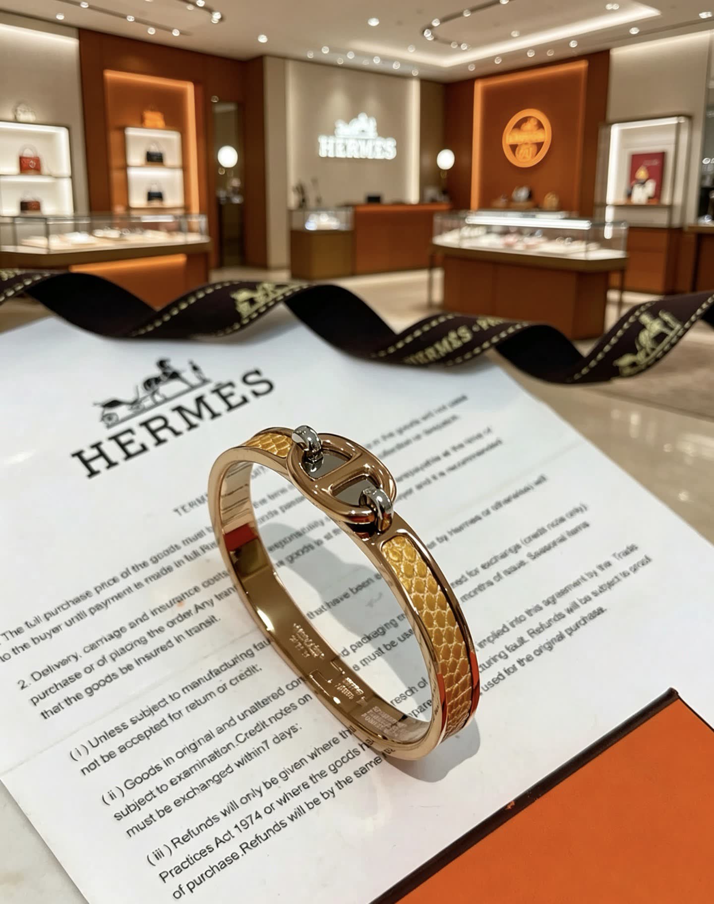 Hermes Hermès Gold Plated Bracelet