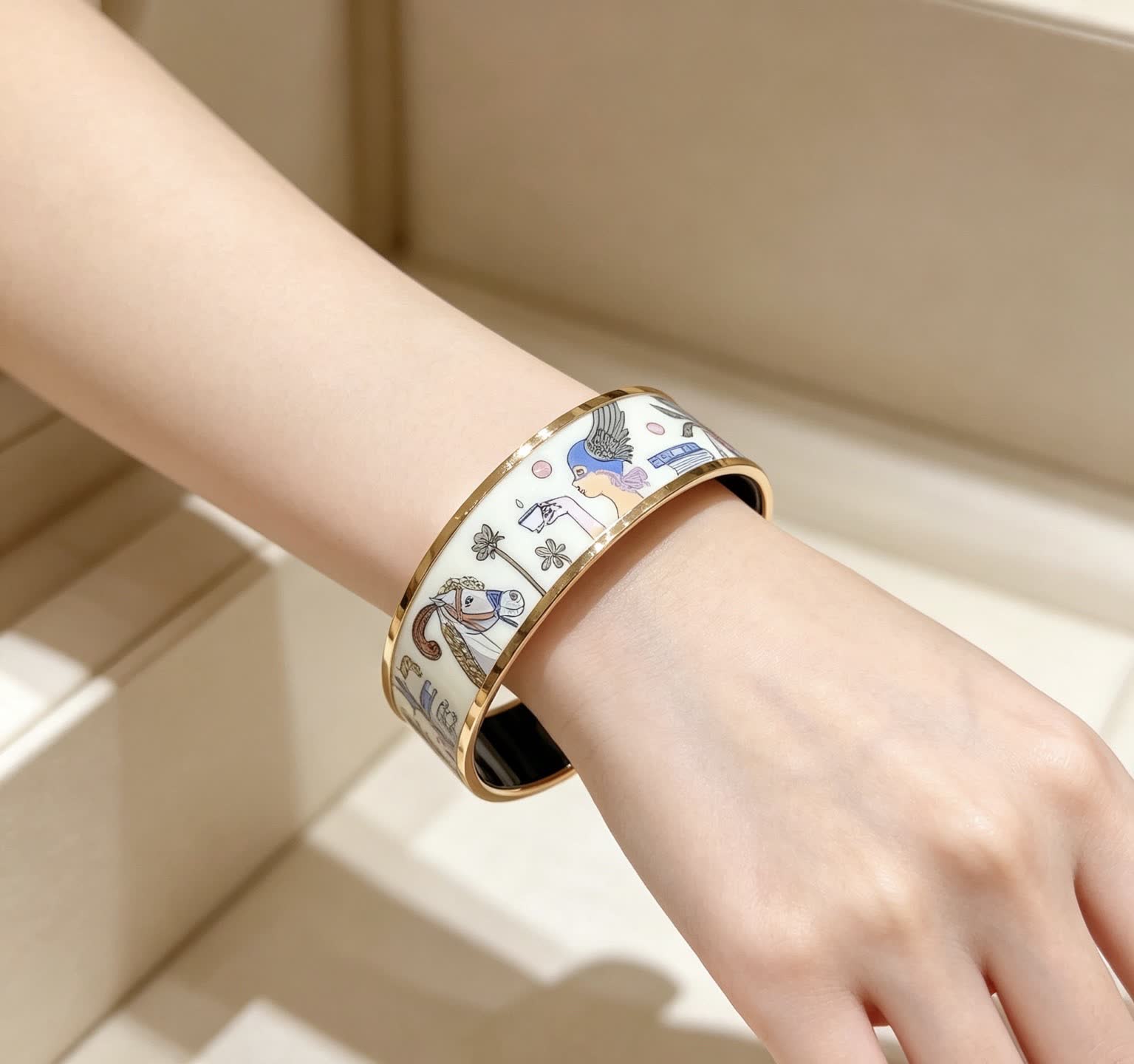 Hermes Hermès Enamel Bangle Bracelet
