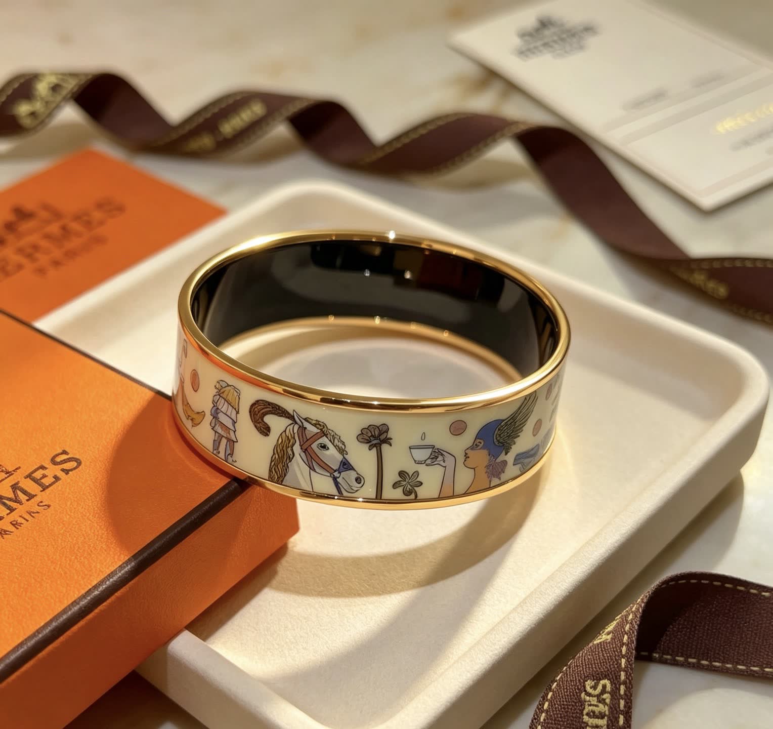 Hermes Hermès Enamel Bangle Bracelet