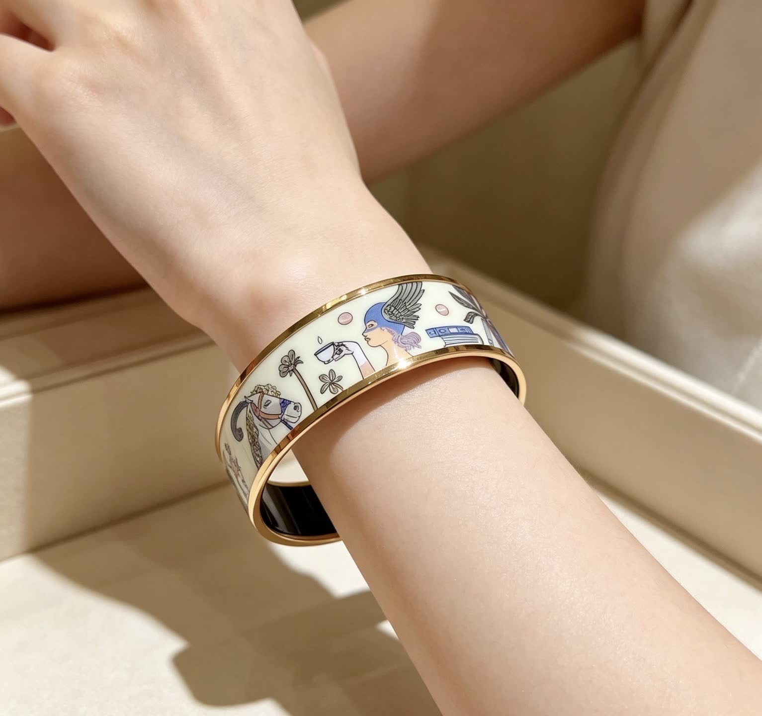 Hermes Hermès Enamel Bangle Bracelet