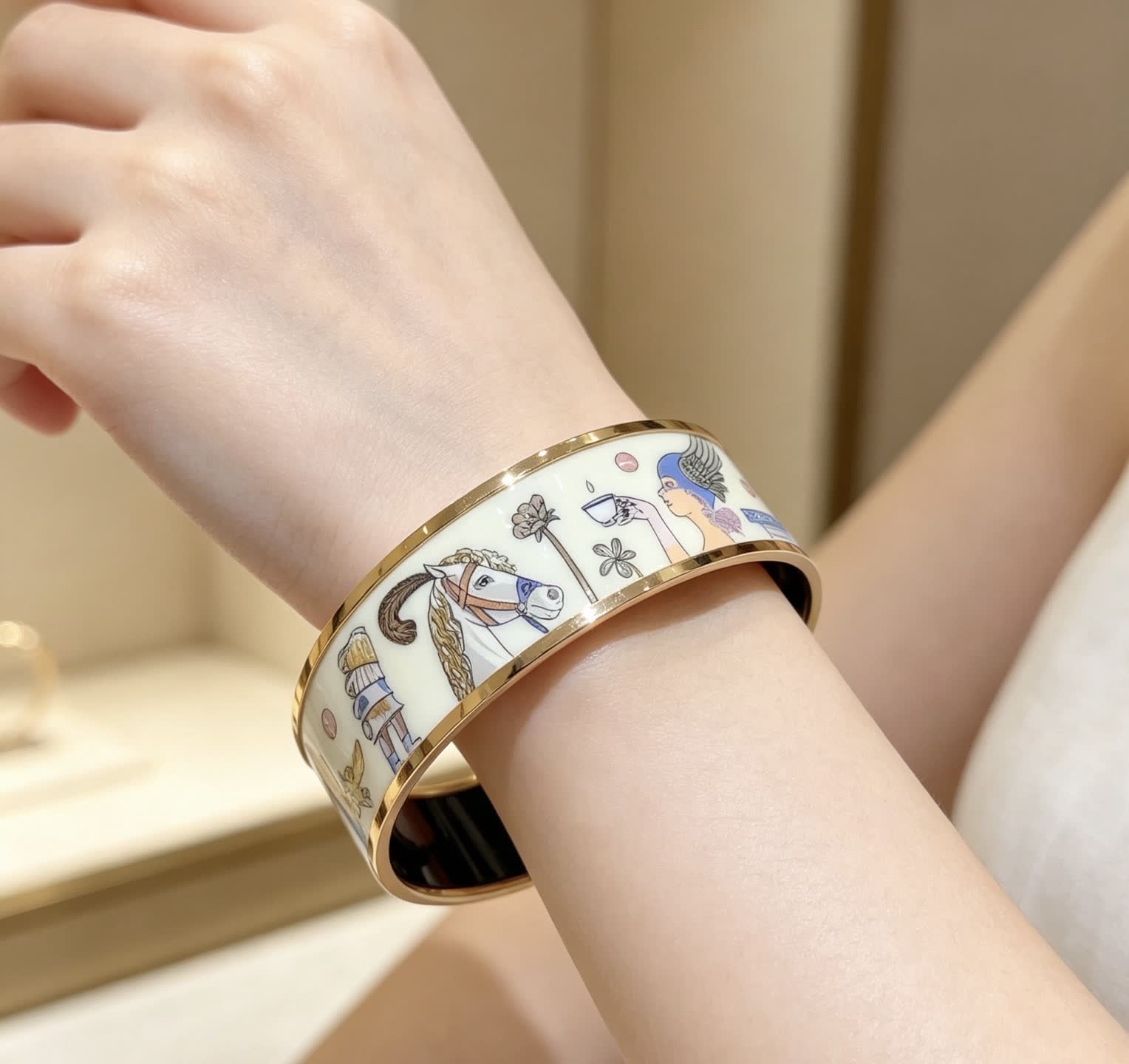 Hermes Hermès Enamel Bangle Bracelet