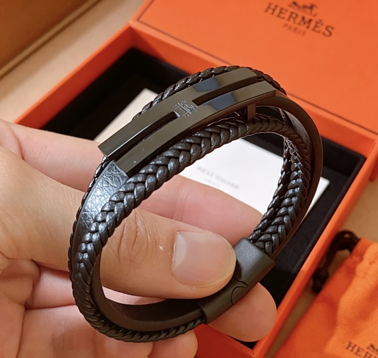 Hermes Hermès Paris Leather Bracelet Hermes Hermès Paris Leather Bracelet