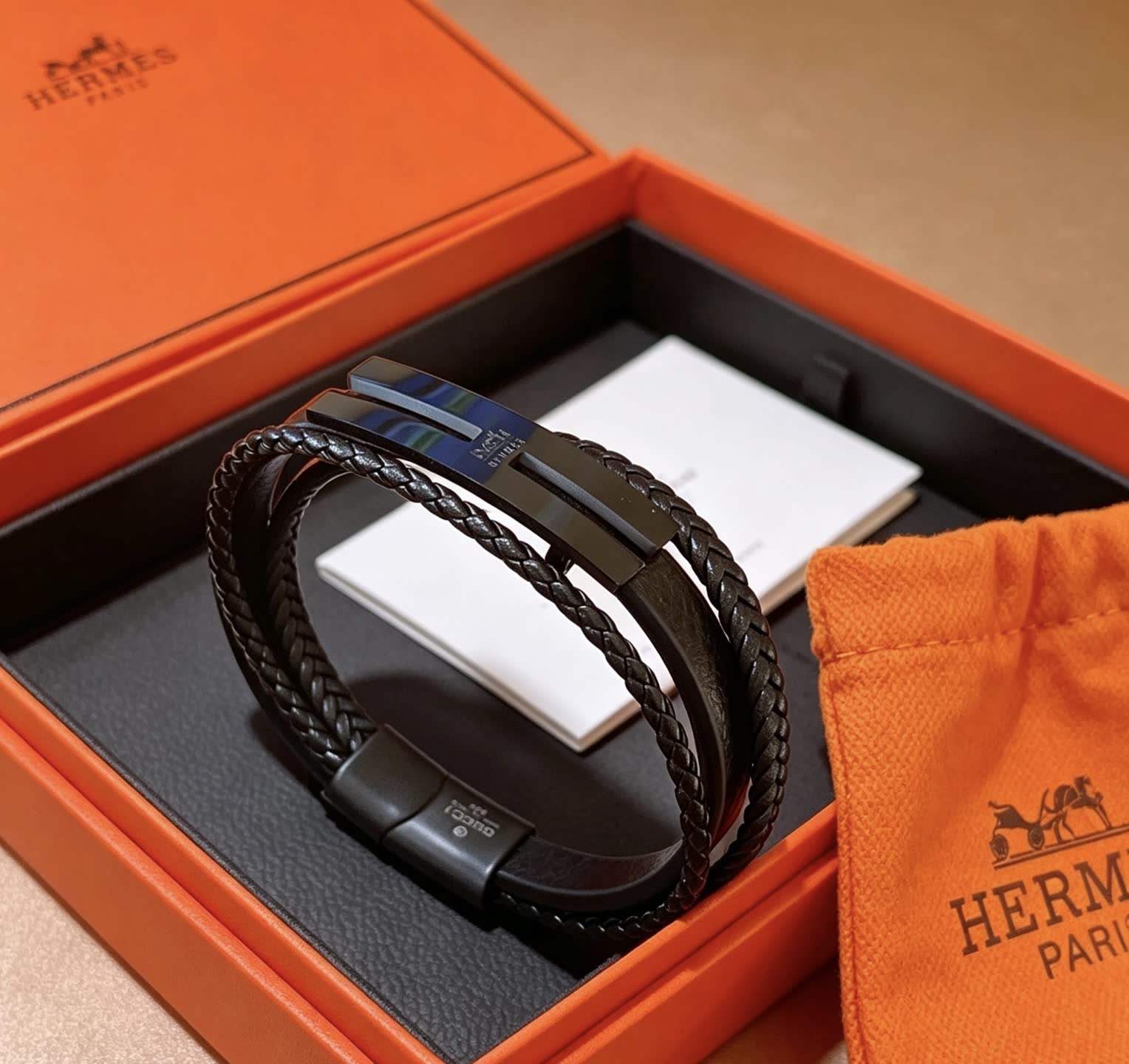 Hermes Hermès Paris Leather Bracelet
