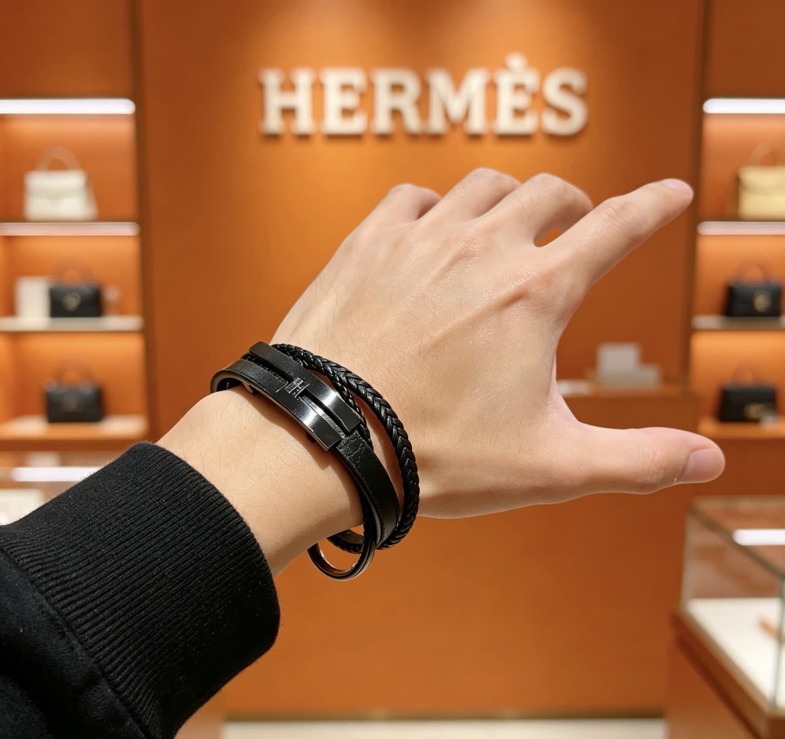 Hermes Hermès Paris Leather Bracelet