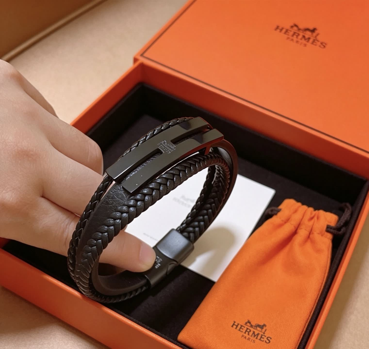 Hermes Hermès Paris Leather Bracelet