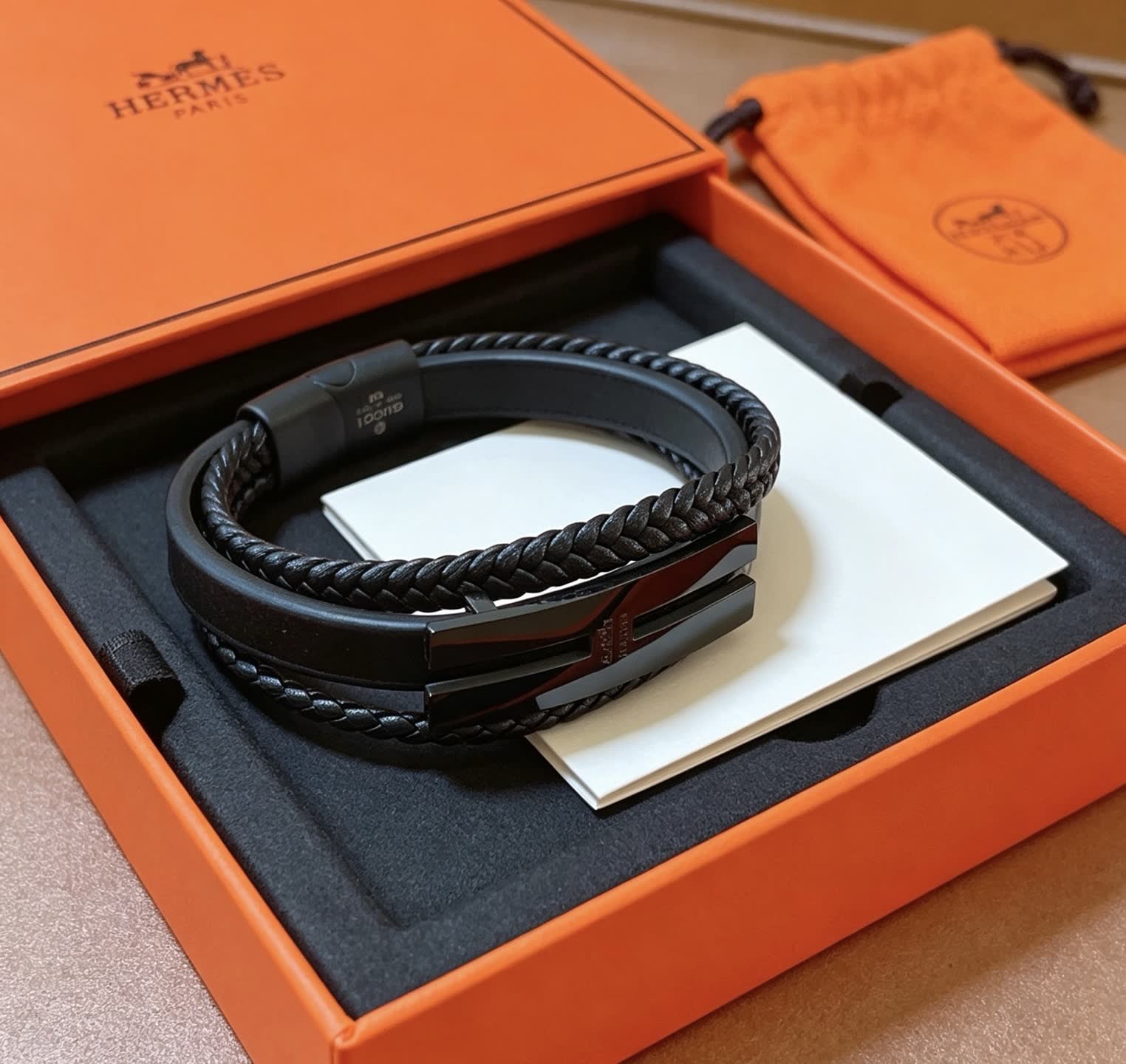 Hermes Hermès Paris Leather Bracelet